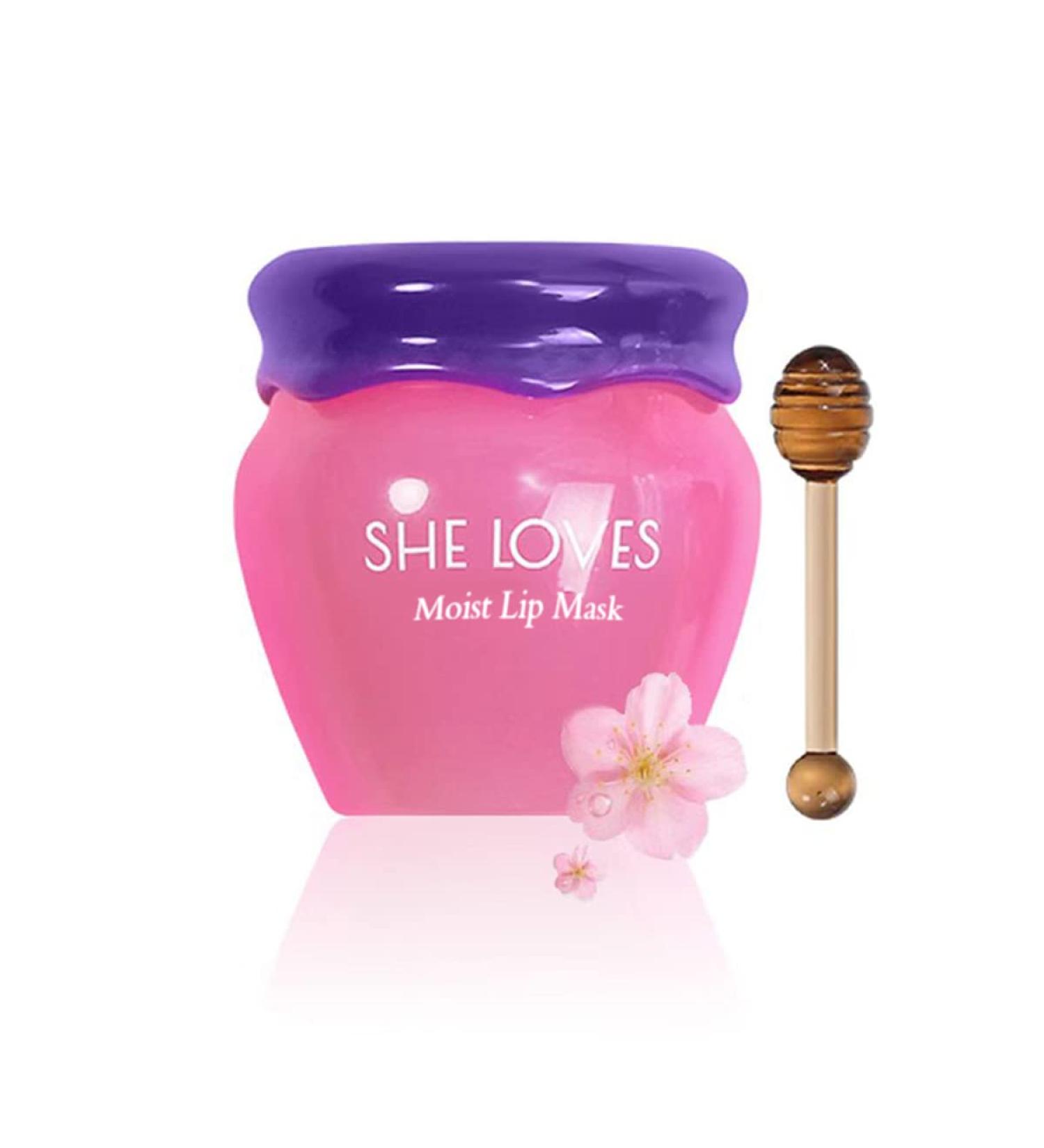 Cherry Blossom Lip Sleeping Mask - Hydrating & Preventing Dry Lips | Fade Lip Lines | Exfoliator & Moisturizer for Lip Repair - Sakura Night Lip Treatment - Buy Online on GoSupps.com