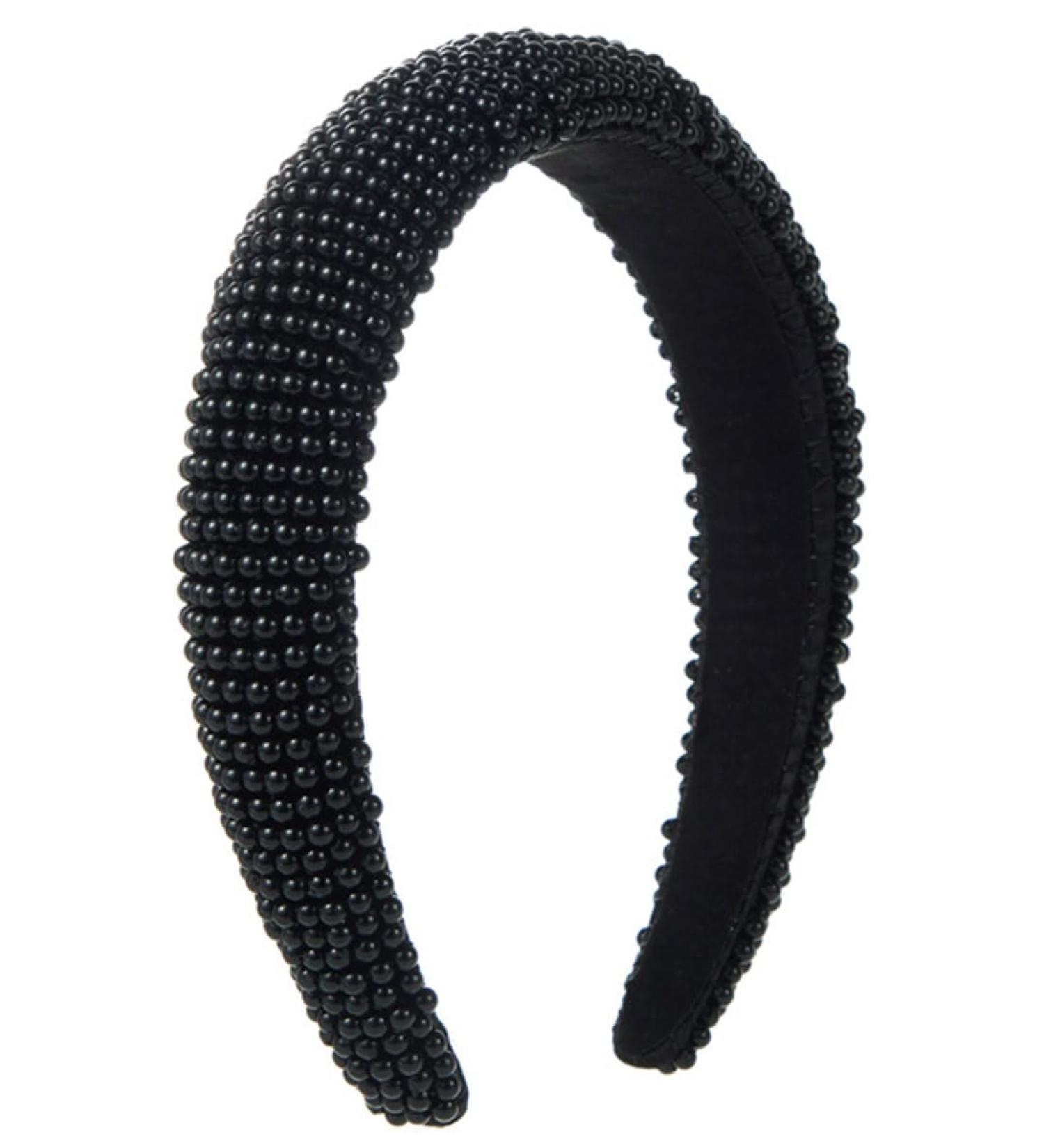 Scicent Black Pearl Hair Band | Elegant Pearls Headband for Women & Girls | Bridal & Party Hair Accessories - Buy Online on GoSupps.com