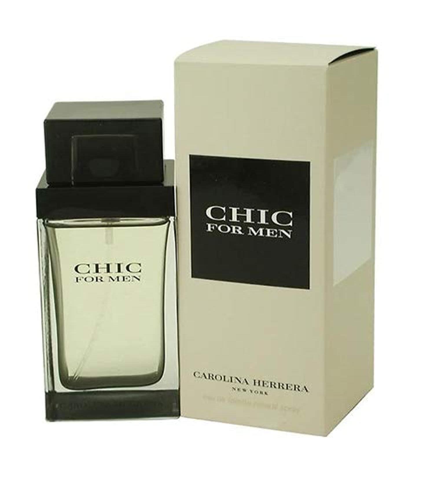 Carolina Herrera Chic Eau De Toilette Spray 3.4 Oz / 100 Ml for Men Fresh 3.4 Fl Oz (Pack of 1) - Buy Online on GoSupps.com