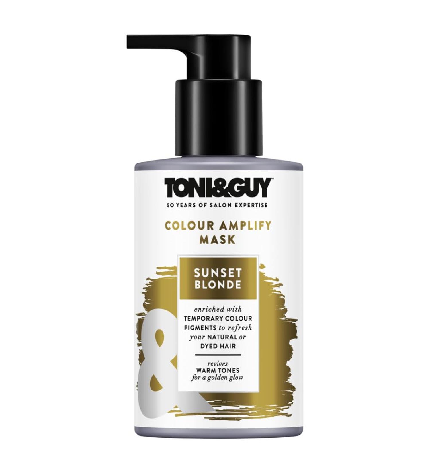 Toni & Guy Sunset Blonde Color Amplify Hair Mask 200ml - Argan Oil & UV Filter - Temporary Color Pigments for Radiant Hair - Buy Online on GoSupps.com