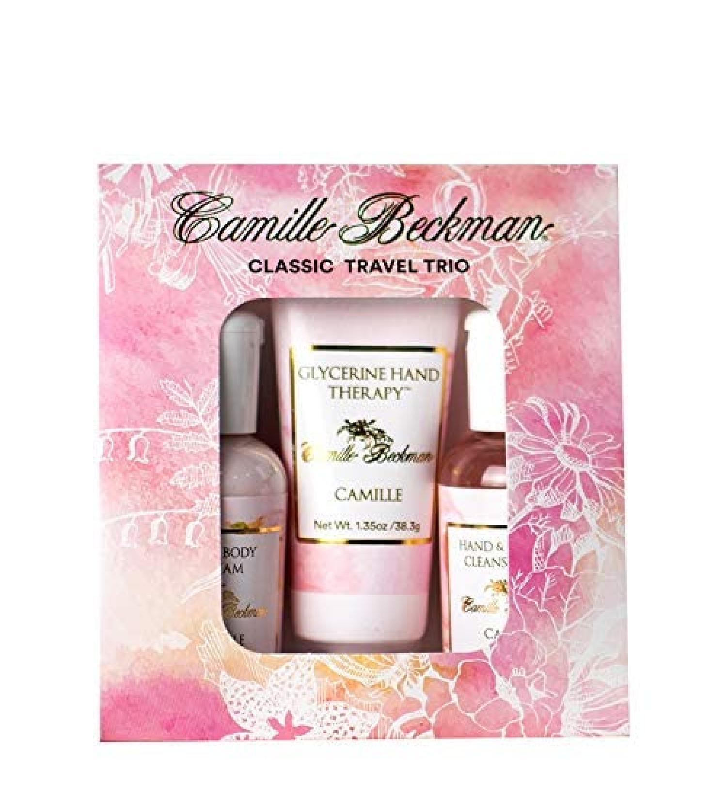 Camille Beckman Classic Collection Travel Trios - Glycerine Hand Therapy Silky Body Cream & Cleansing Gel | International Shipping - Buy Online on GoSupps.com