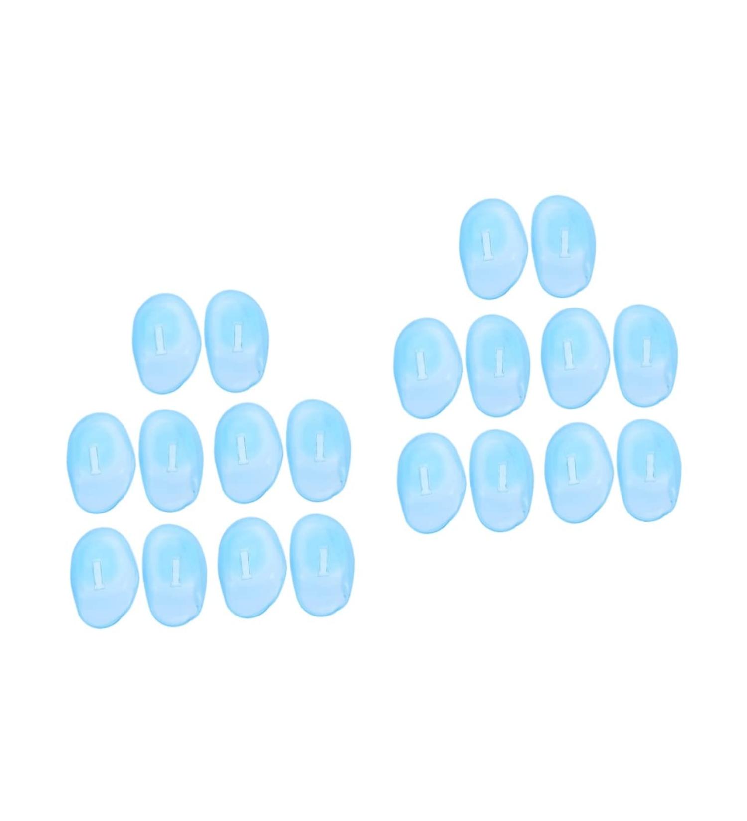 GLSTOY 24 Pcs Kids Ear Protection Sleeves & Covers for Hair Dye - Blue Shower Caps for Coloring - Silicone Earmuffs for Shower - Sky-blue x2pcs - 8X4.5CMx2pcs - Buy Online on GoSupps.com
