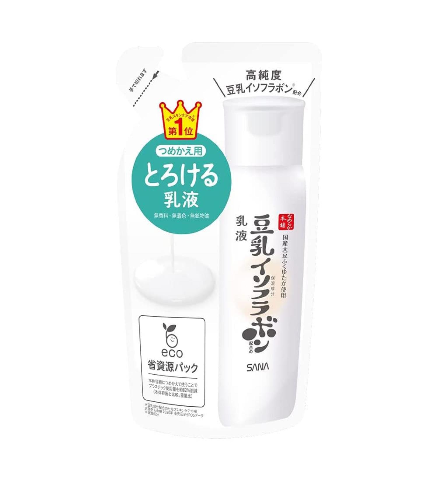 Nameraka Honpo Sana Soy Milk Isoflavone Facial Milky Lotion NC 130ml - Refill - Buy Online on GoSupps.com
