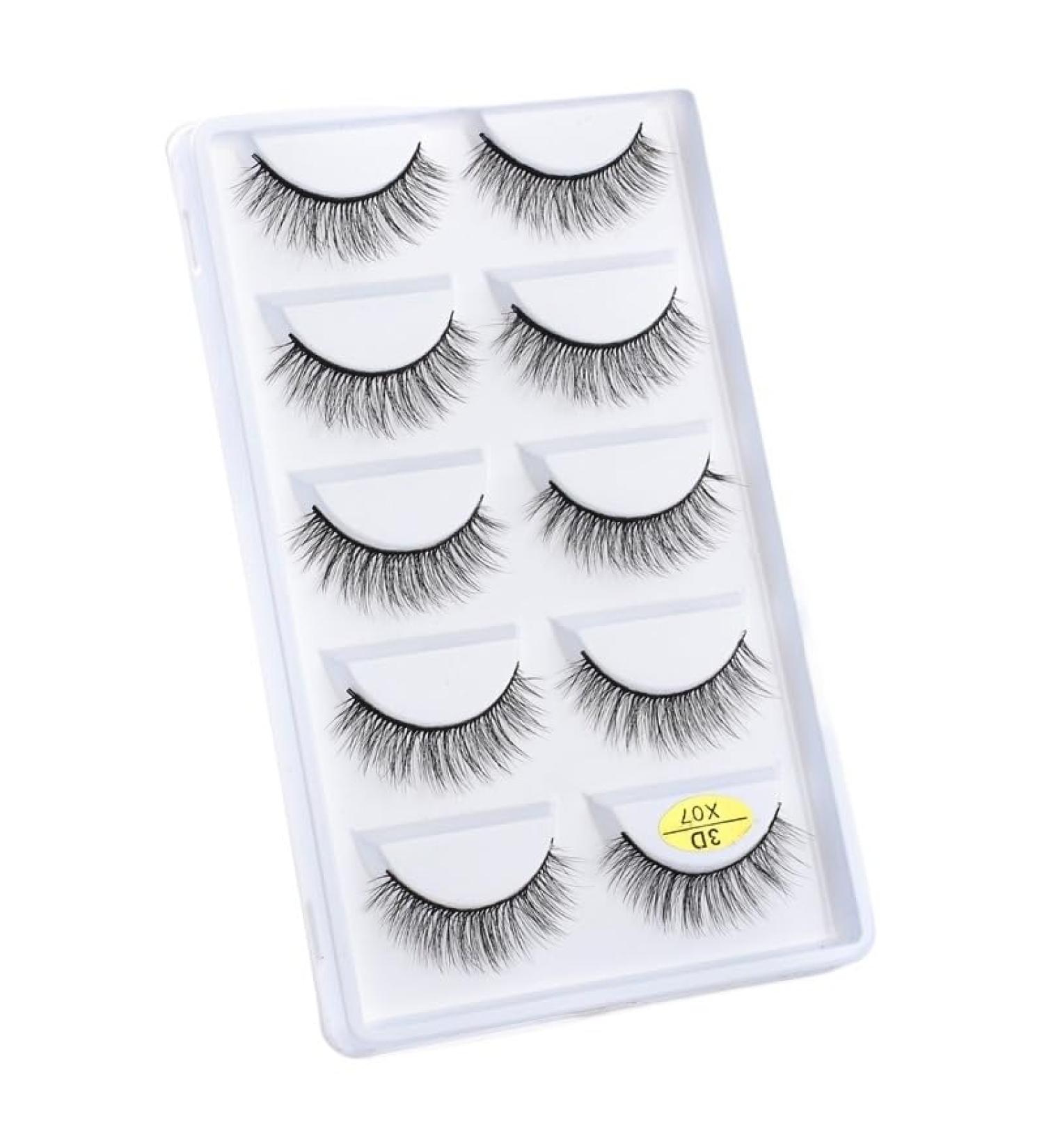 UAMOU Mink Eyelashes 10/50/100 Boxes Fluffy 3D Mink Lashes Makeup Natural Long Volume False Eyelashes Bulk Faux Cils Custom Cheerfully (Color : 5 Pairs X07 Size : 10 Boxes) - Buy Online on GoSupps.com