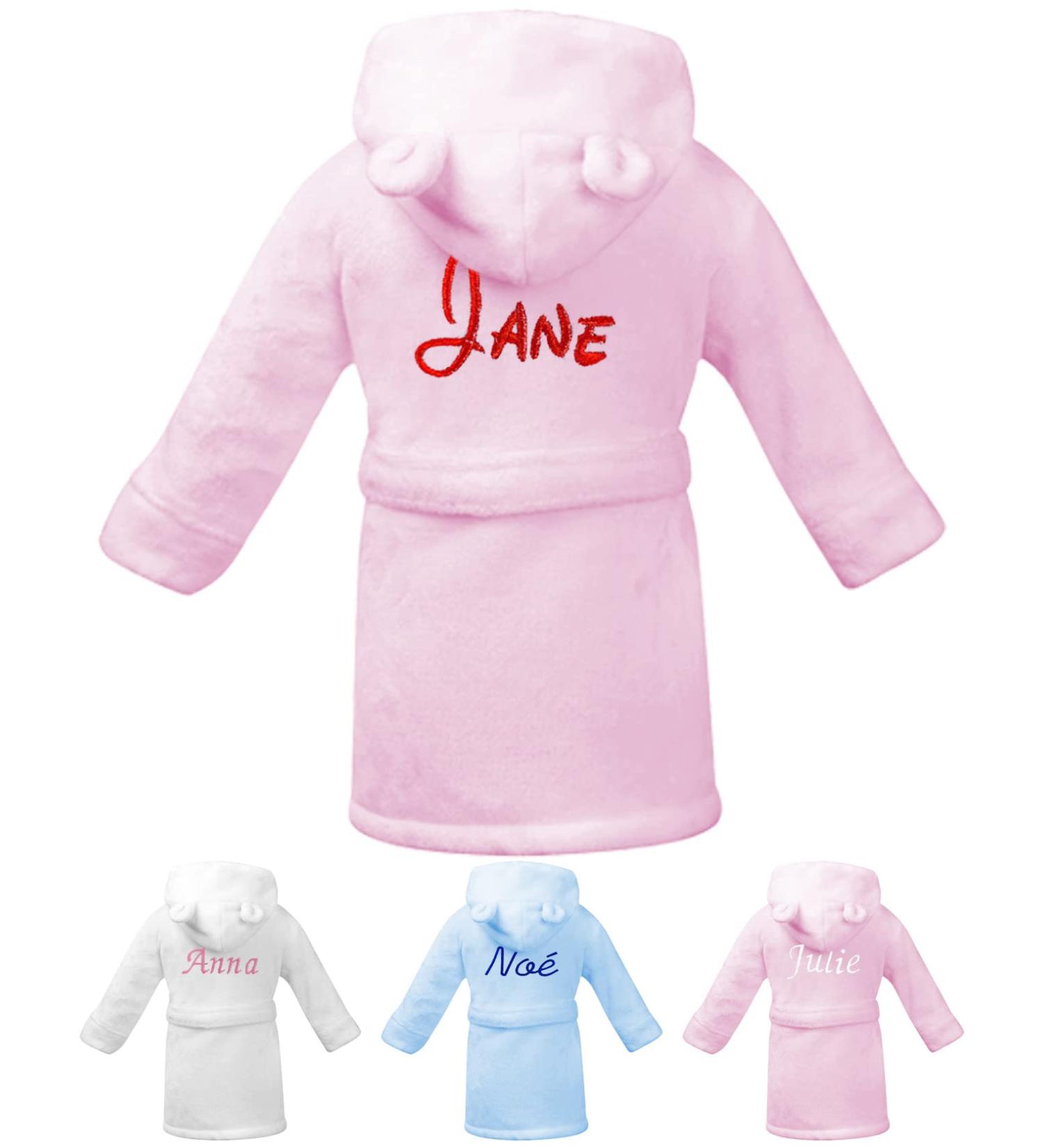 Personalized Baby Bathrobe - KDO Magic | Embroidered Name Hooded Pink | Perfect Gift for Christmas & Birthdays (12-18 Months) - Buy Online on GoSupps.com