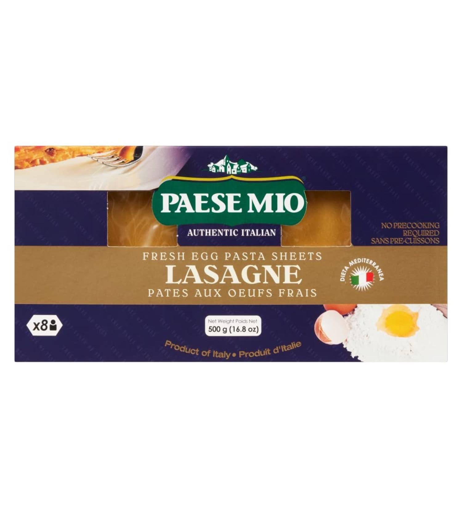 PAESE MIO Pasta Lasagne Egg Sheets - Buy Online on GoSupps.com