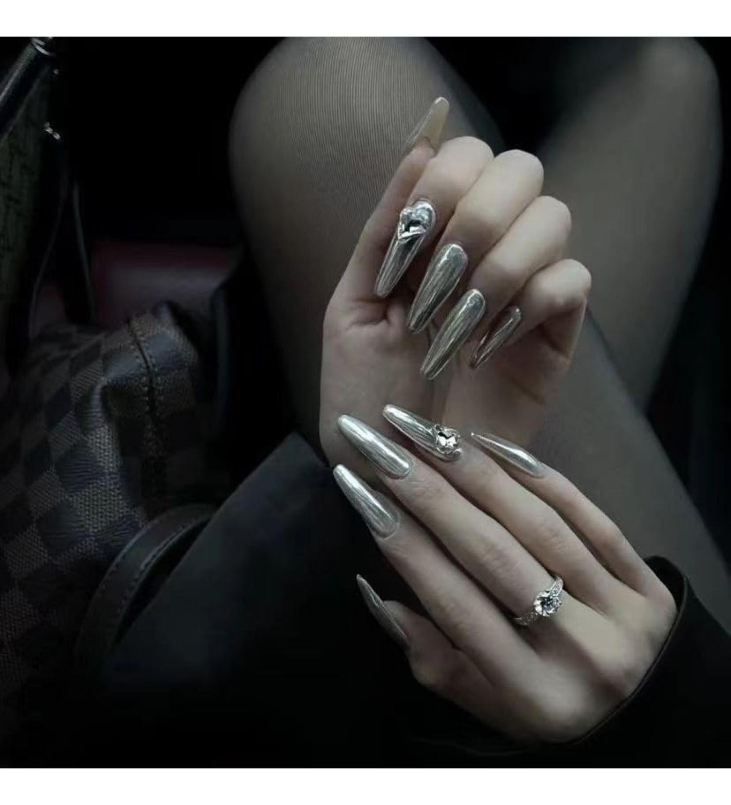 Temperament-enhancing manicure whitening detachable manicure in Europe and America wearing handmade nail plates.(S)