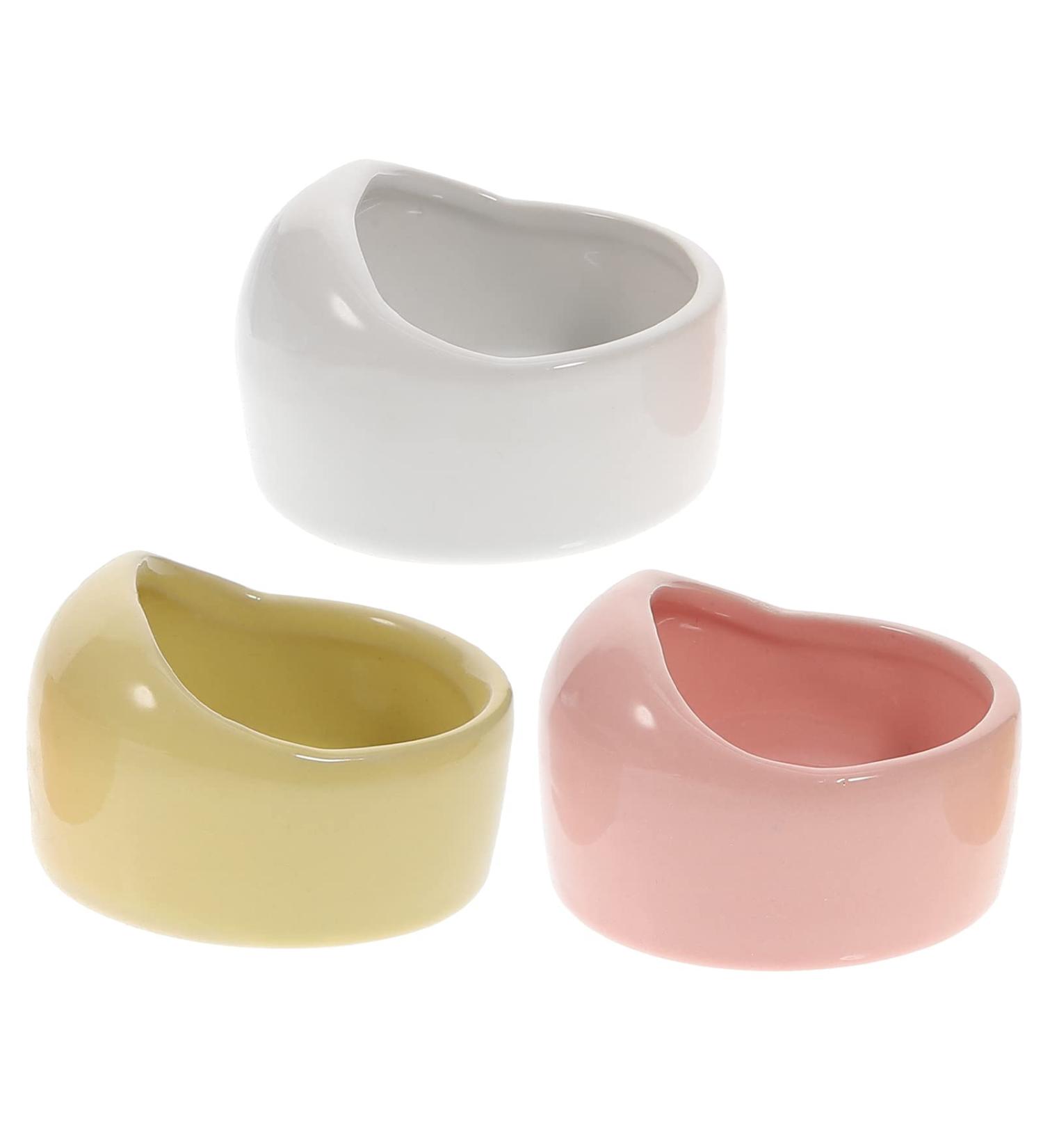 Balacoo Hamster Feeding Bowls- 3Pcs Pet Water Dispenser Ceramic Animal Dishes Food and Water Water Bowl for Mouse Dog (Random Color) - Buy Online on GoSupps.com