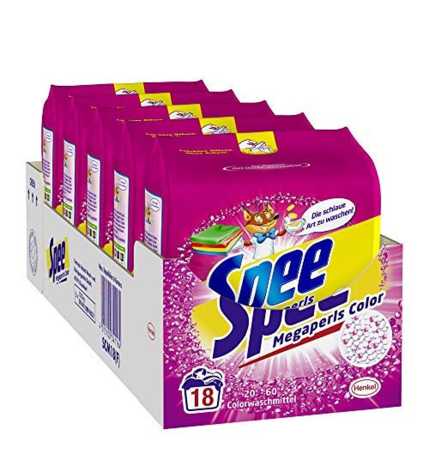 Spee Megaperls Color 3+1 Color detergent 90 (5 x 18) Washpia purity radiance and freshness for your colored laundry - at a clever fresh 18 pieces (5 pack)