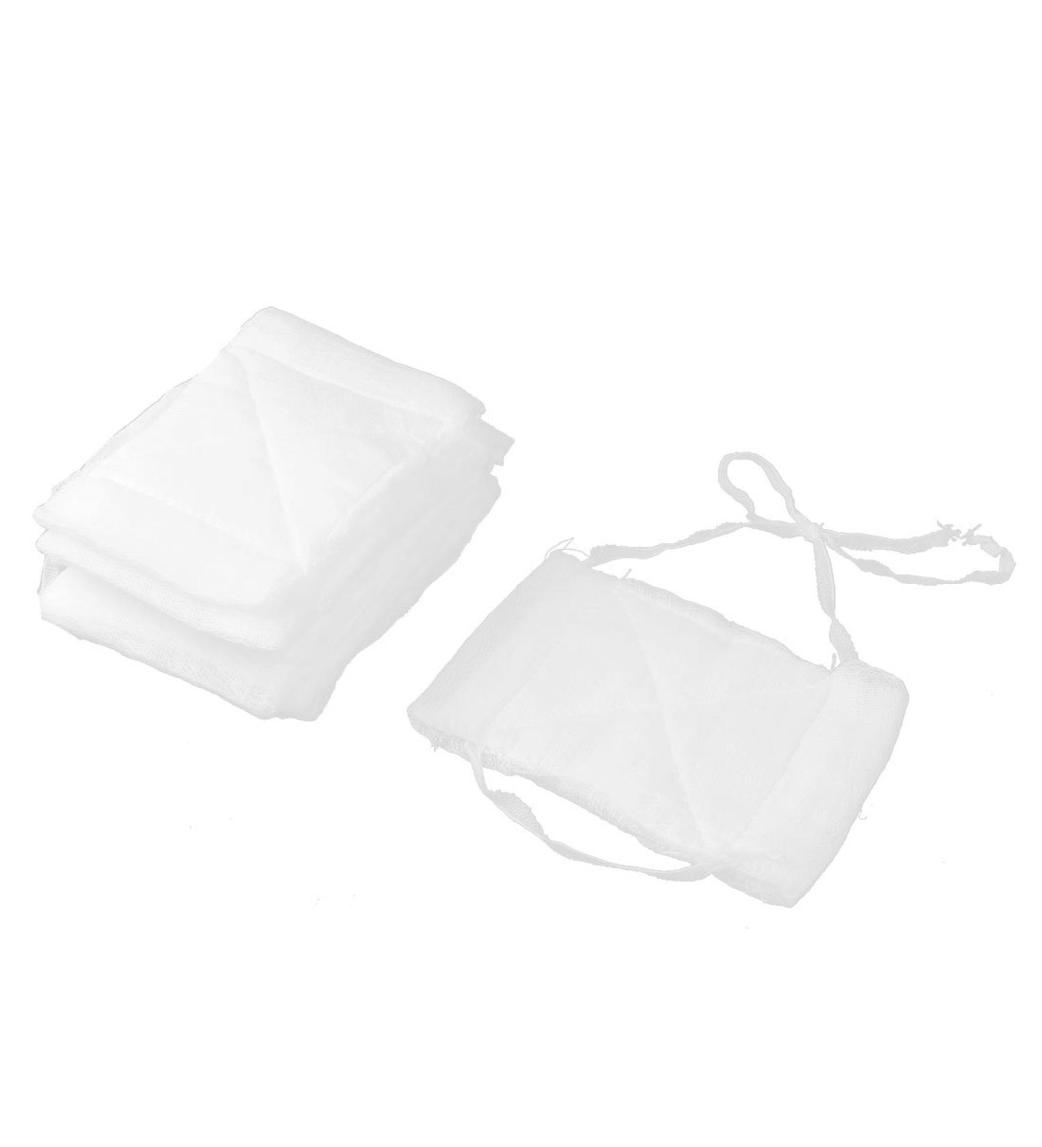 Ruilogod Cotton Blends Gauze Coverd Healthcare Washable 10pcs White