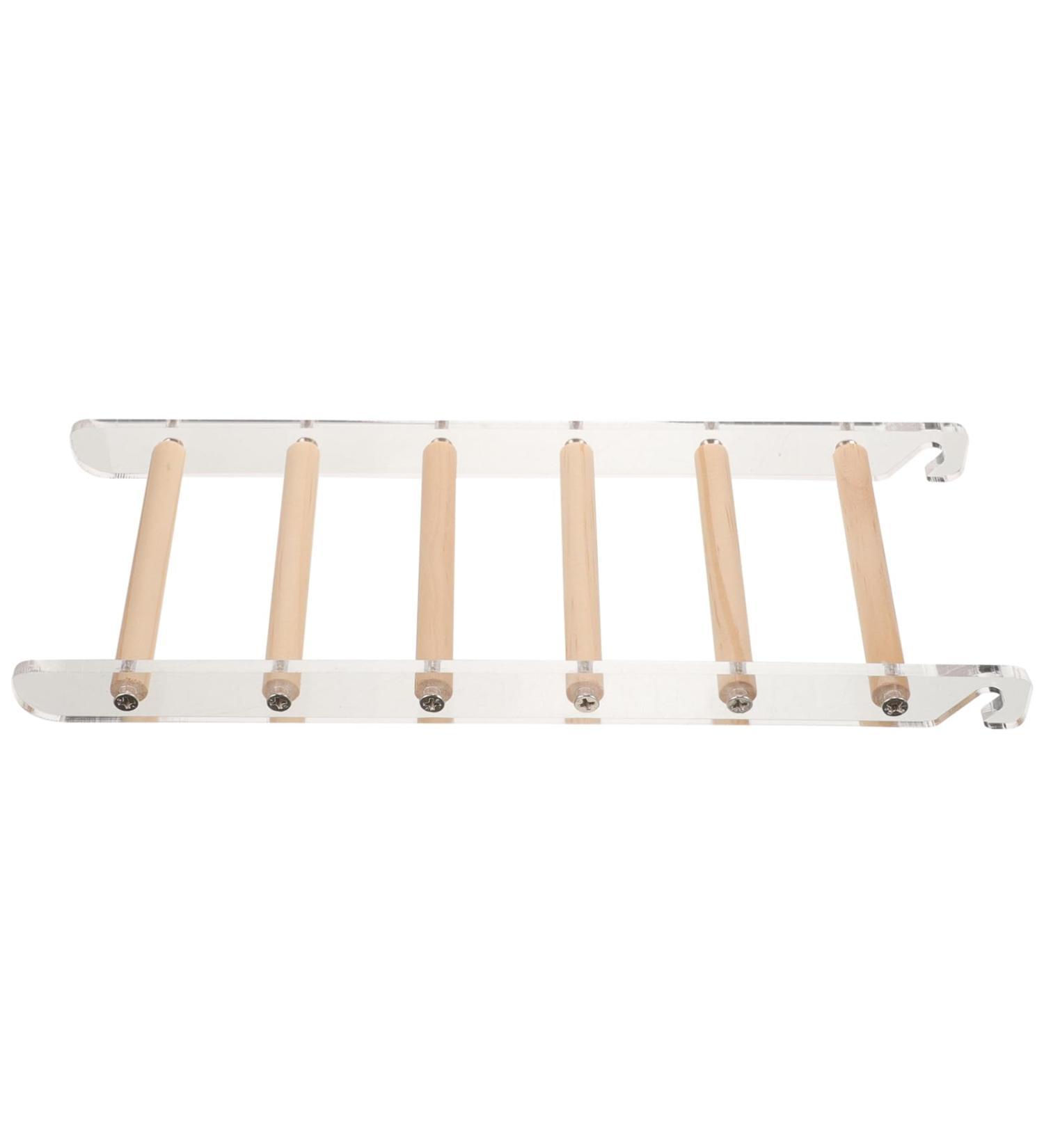 Vanzack Climbing Director for Parrots | Acrylic Vogel Ladder & Wooden Bird Cage Conductor | 26.50x10.00cm | Durable & Safe Pet Accessories - Buy Online on GoSupps.com