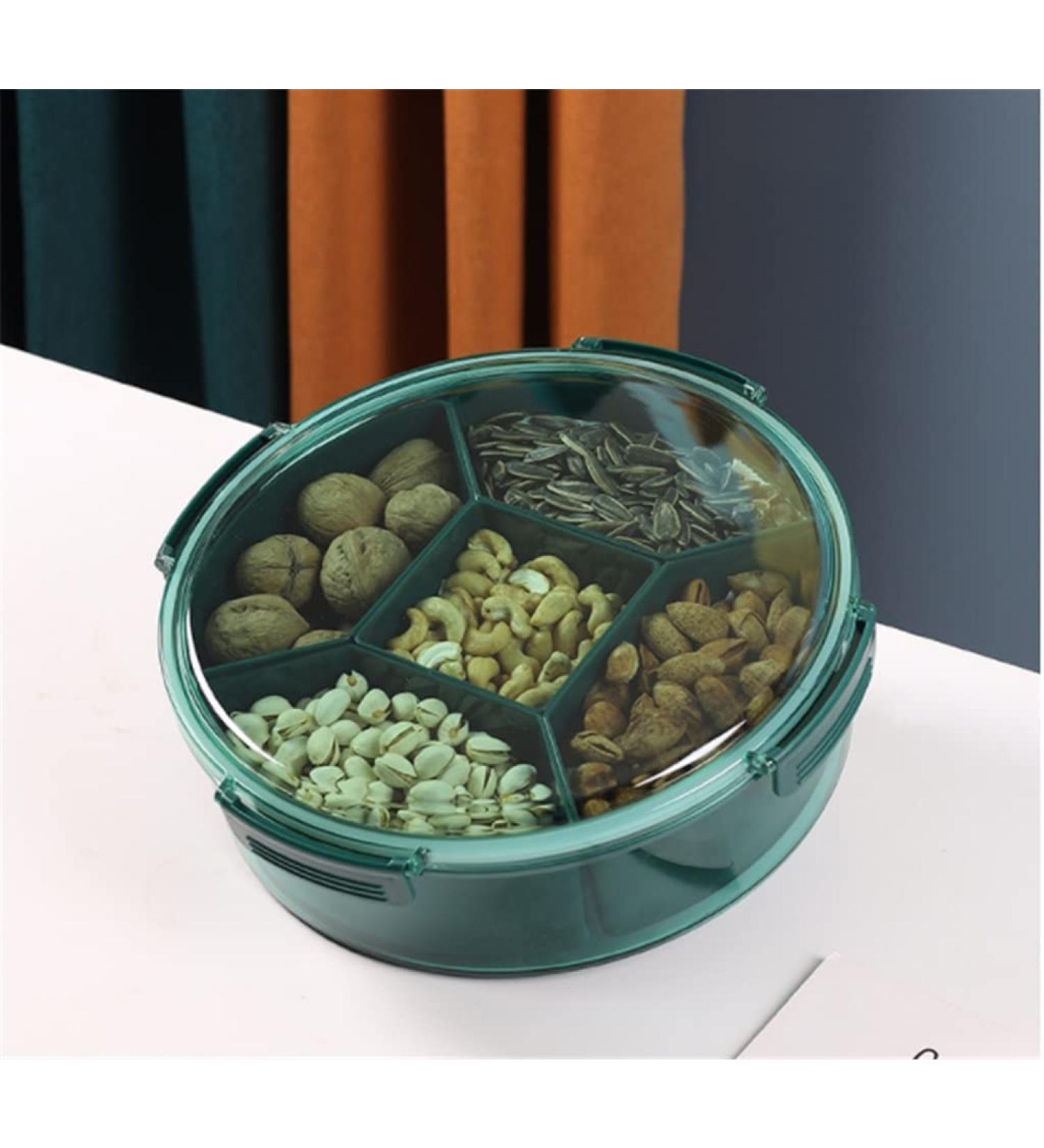 Snack Serving Tray with Lid Snackle Box Snack Serving Tray Snack Box Candy Dish Sealed Snack Tray Living Room Coffee Table Large Capacity of Candy Dried Fruit Tray (Color : Vert Size : 30.5 * 9.8cm) 30.5*9.8cm Vert - Buy Online on GoSupps.com