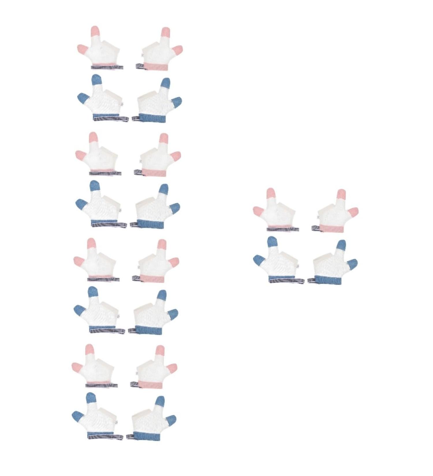 Ibasenice Children's Thumb Sucking Prevention Gloves - 10 Pairs of Ring-Boring Faustlings Soft Thumb Covers for Kids - Buy Online on GoSupps.com