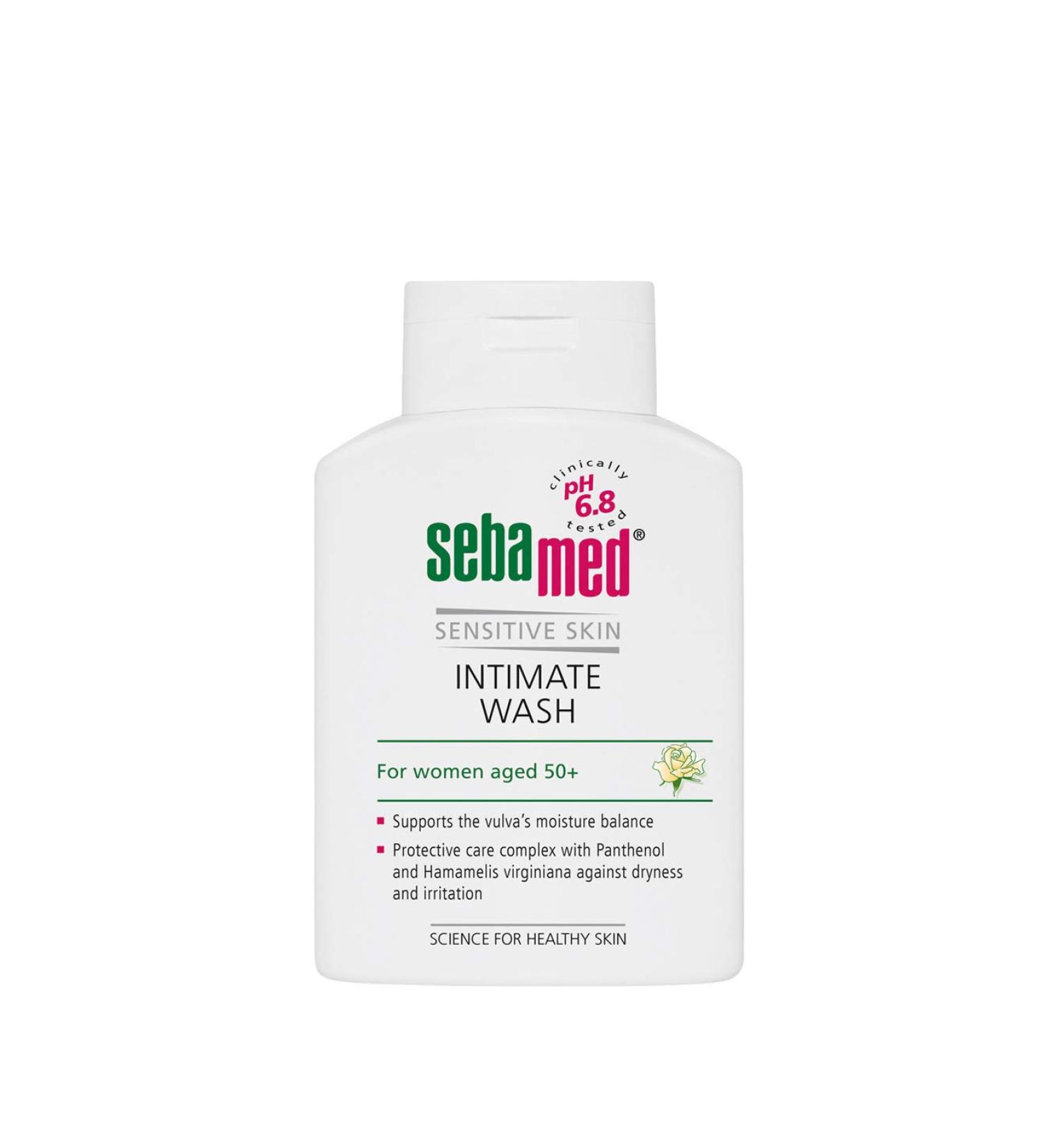 Sebamed Menopause Intimate Wash pH 6.8 200mL - Gentle Hydrating Vaginal Wash for Feminine Hygiene - Buy Online on GoSupps.com