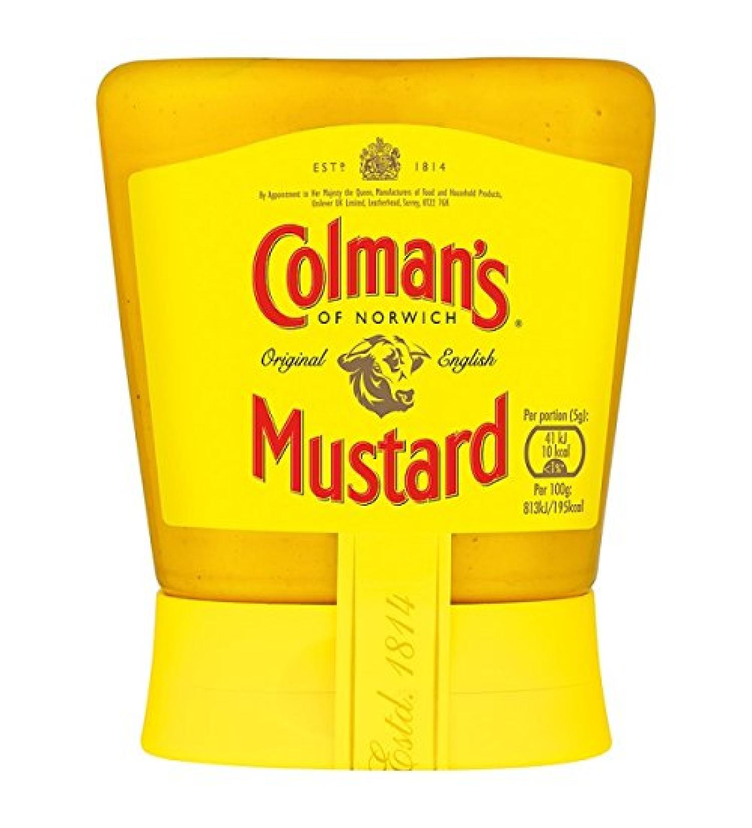 Original: English Squeezy Mustard 150g Colman (Pack of 6 x 150g)