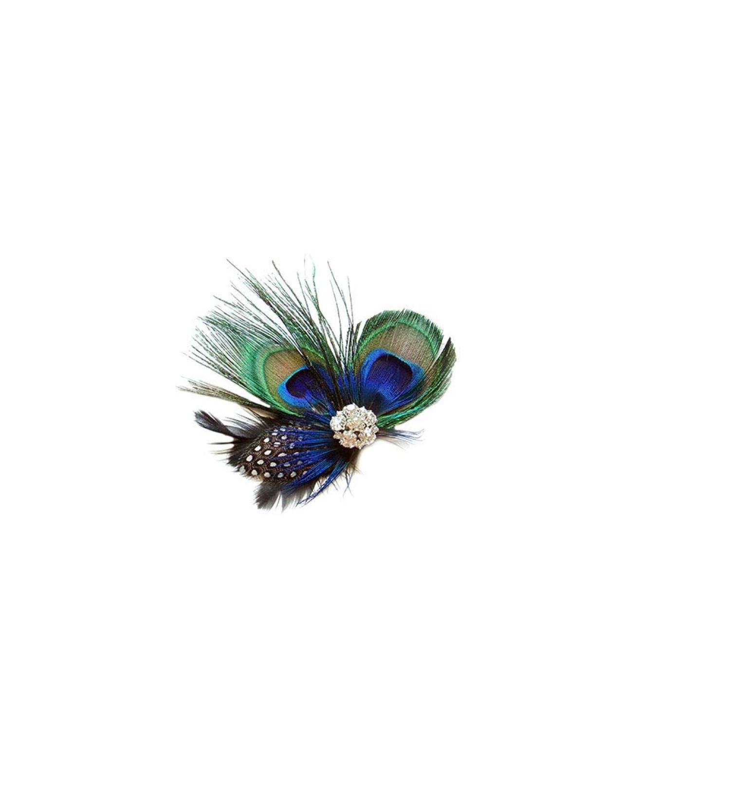Snner Girls Work Peacock Feather Hair Clip Feather Hair Pins Wedding Fascinator for Women & Girls - Buy Online on GoSupps.com