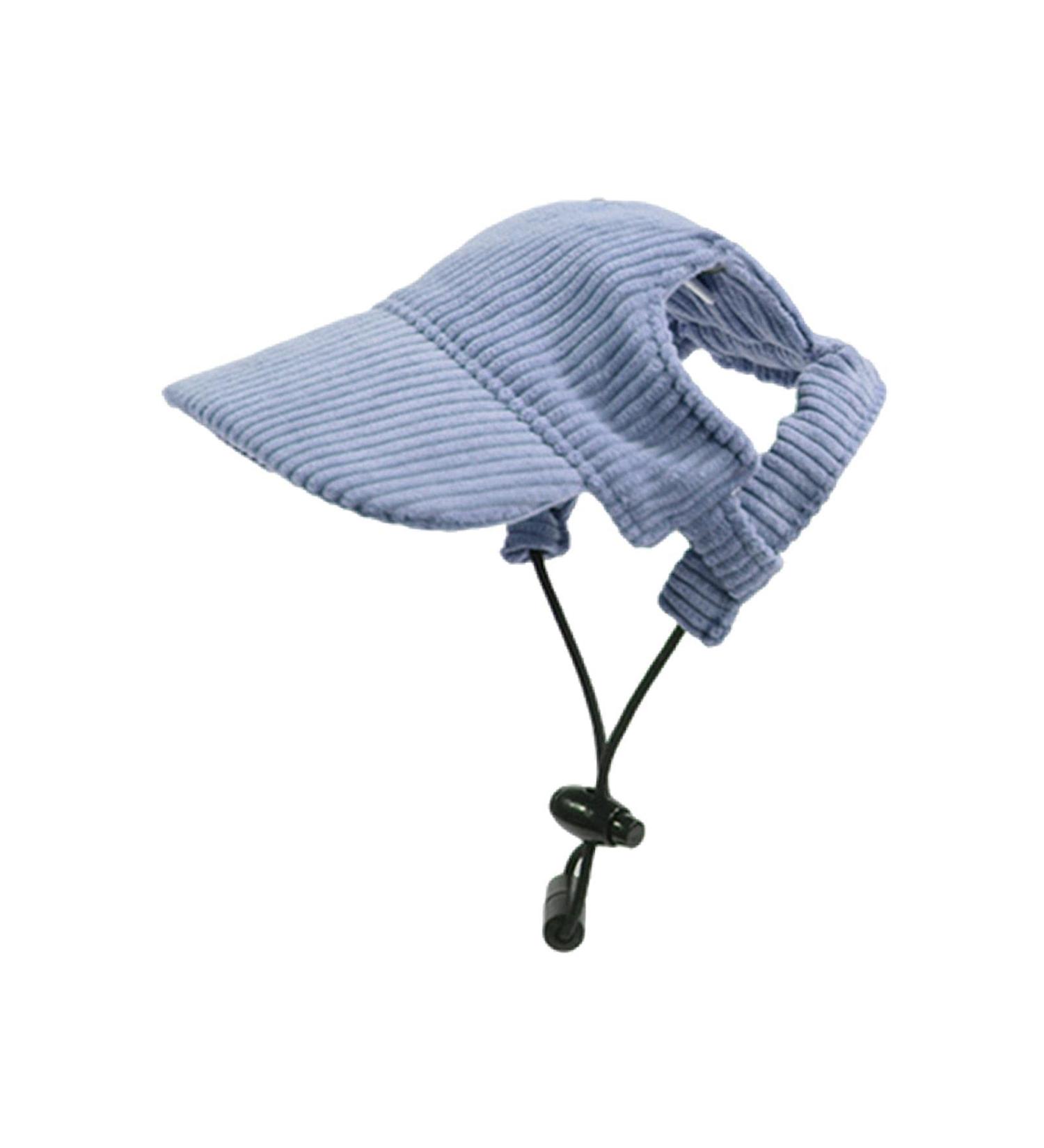 Shop Predolo Pet Sports Hat - Fashionable Dog Solar Hat with Ear Holes for Sun Protection | Blue L - Perfect Baseball Cap for Small Dogs - Buy Online on GoSupps.com