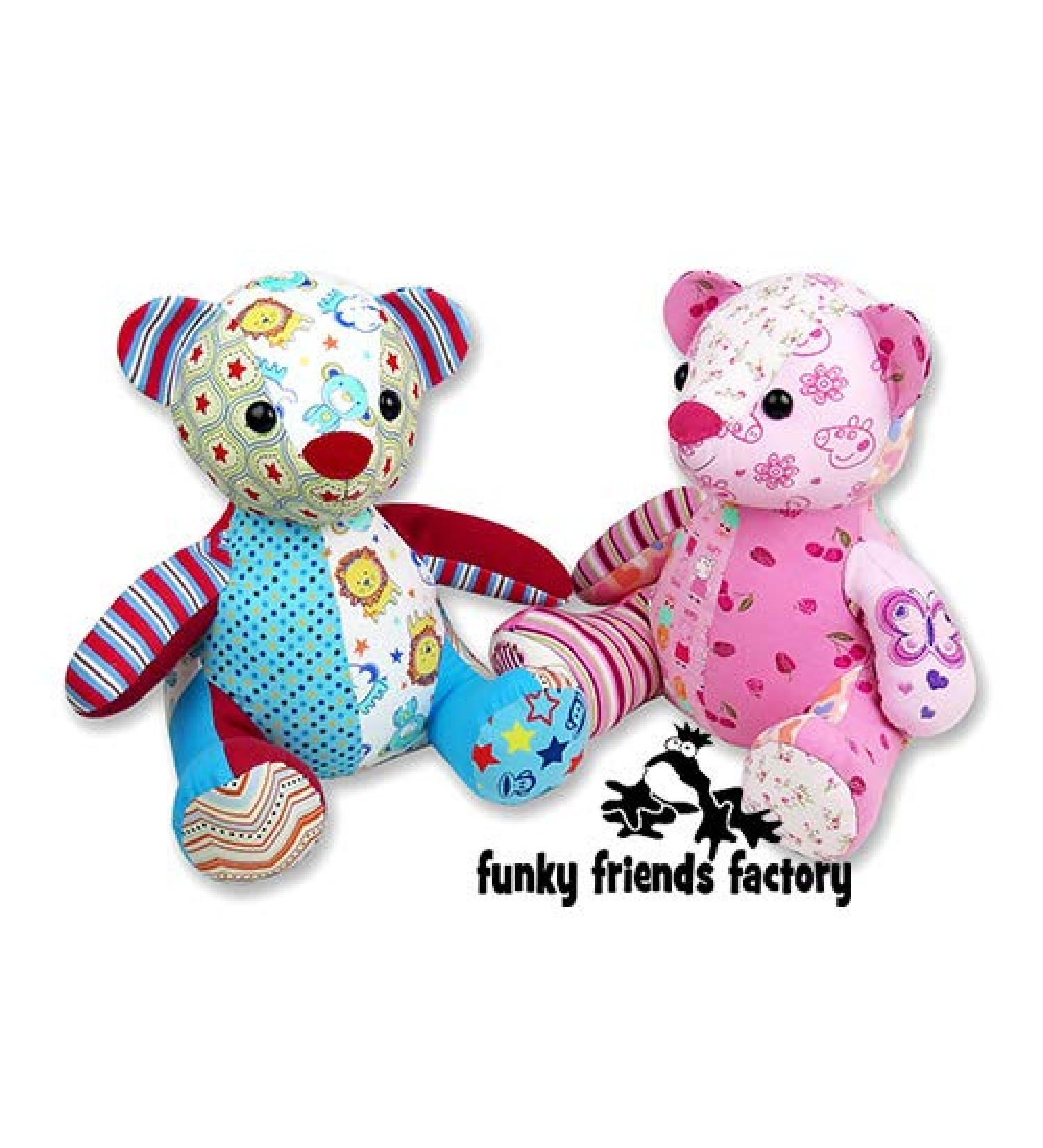 Funky Friends Factory Melody Memory Bear Sewing Pattern - DIY Plush Toy Pattern - Buy Online on GoSupps.com
