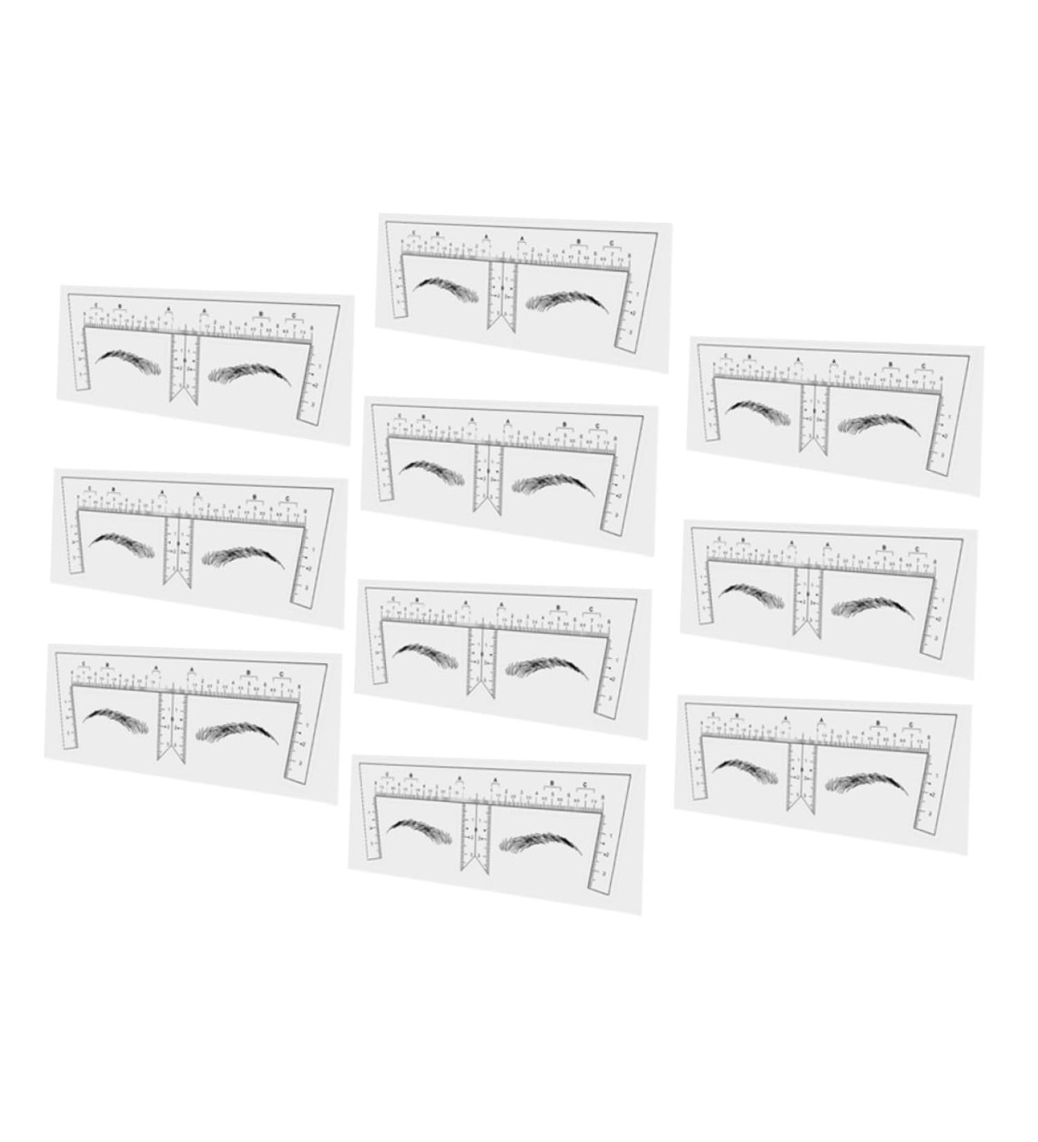 DRESSOOS 100pcs Eyebrow Design Ruler Tools Brow Ruler Eyebrow Measurement Tool Shape Guide Ruler Make up - Buy Online on GoSupps.com