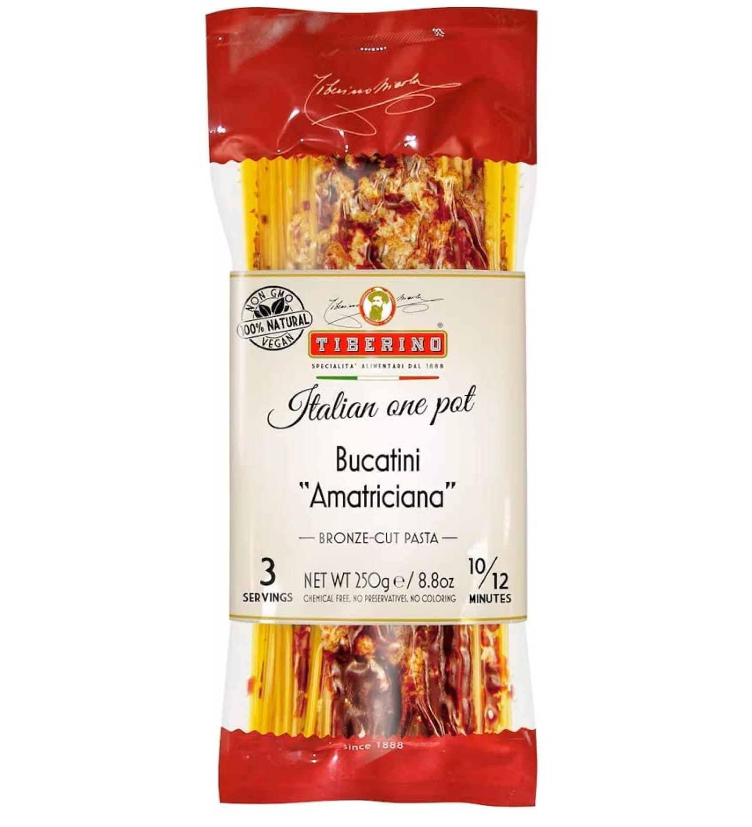 Tiberino's One Pot Pasta - Bucatini Amatriciana | All Natural Italian Meal - Buy Online on GoSupps.com
