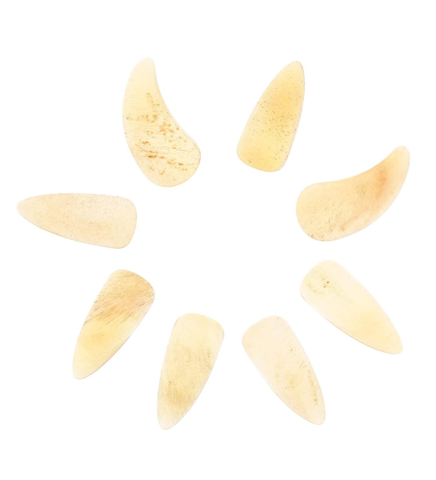 POPETPOP 8pcs Guzheng nails music thumb pick ox horn pick picks for guitar ukulele pick horn guitar pick guzheng picks bass guitar picks Durable Guzheng Supplies child horns trumpet aldult 3X1.2X0.1CM Light Yellow 01 - Buy Online on GoSupps.com