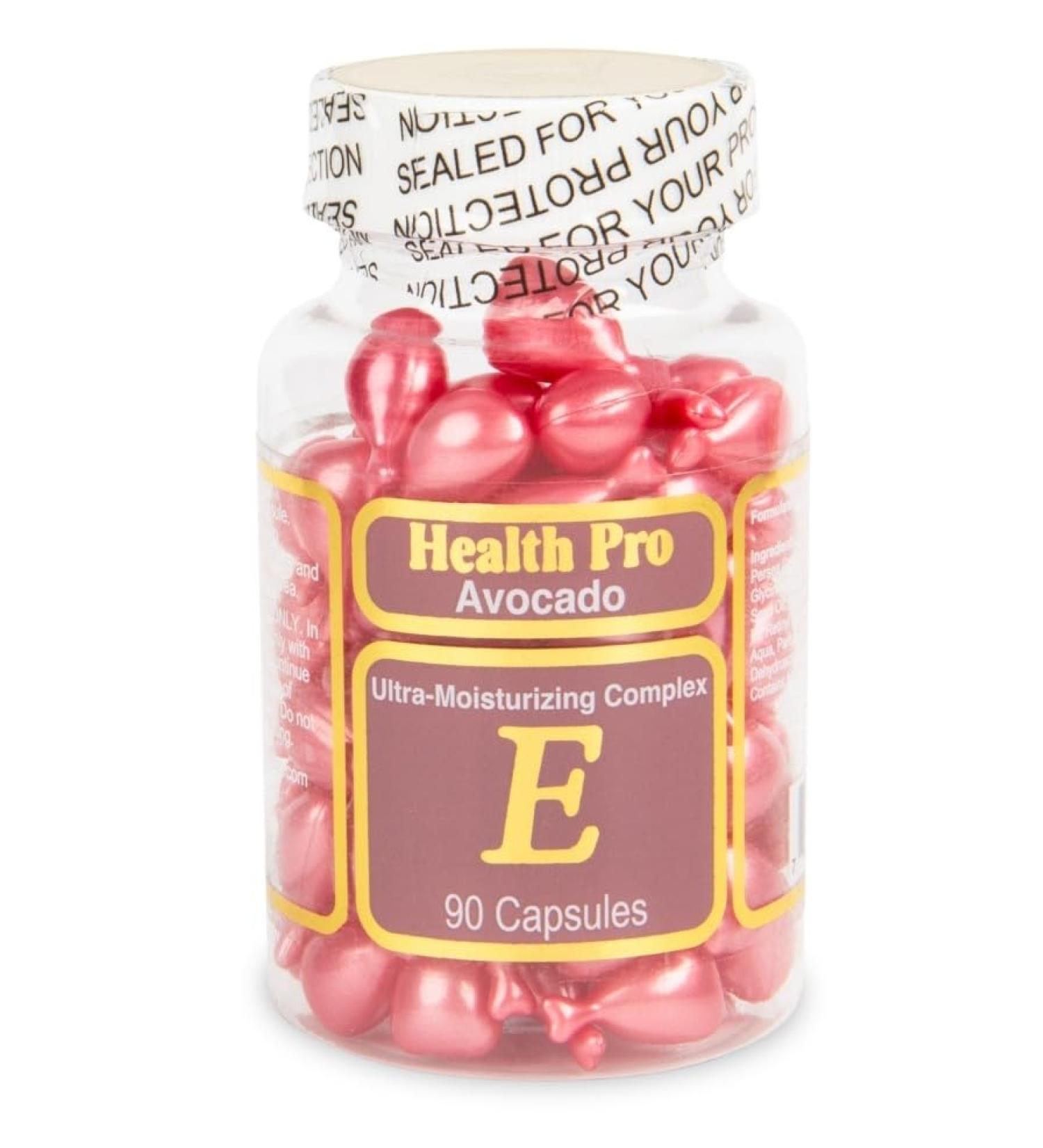 Health Pro Avocado Ultra-Moisturizing Complex with Vitamin E 90 Capsules (Rose Pink)