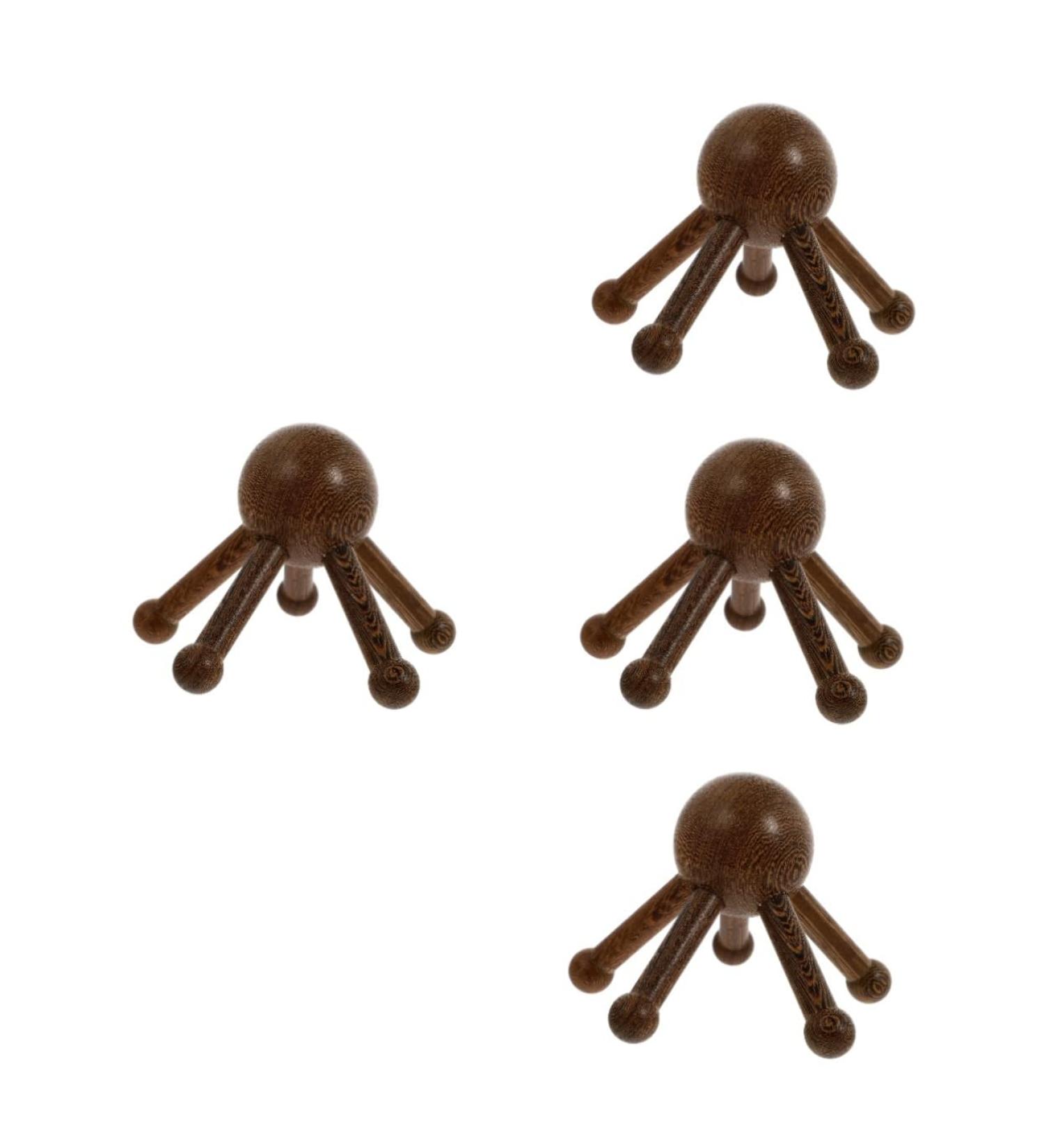CLISPEED 4pcs Massager - Five Claws Spider Scalp Scrubber | Handheld Wenge Spa Tool for Relaxation & Stress Relief - International Shipping Available - Buy Online on GoSupps.com