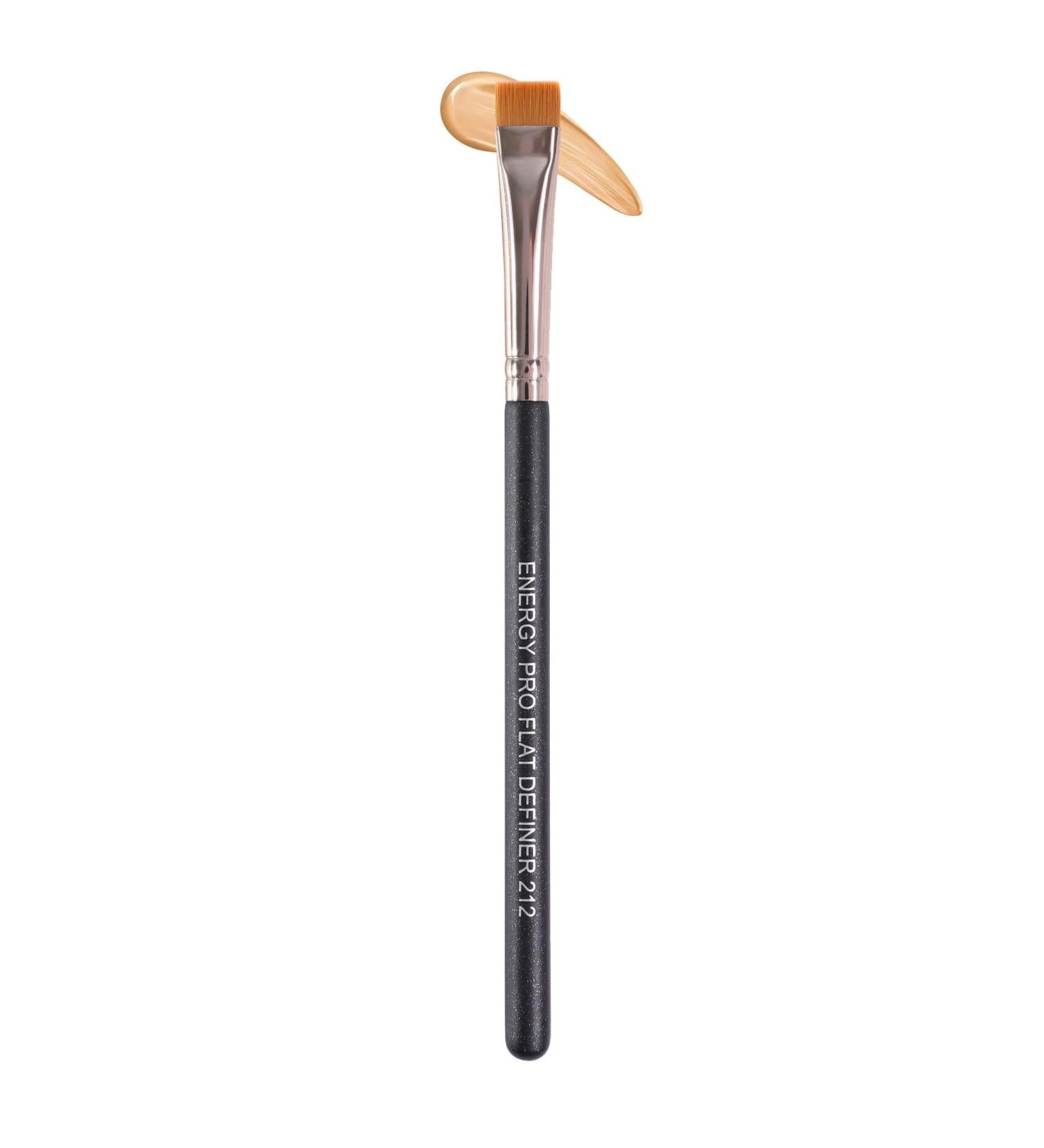 ENERGY Flat Definer Brush - Precision Eyebrow & Eyeliner Brush for Defining Shaping & Concealing | Vegan Synthetic Bristles for Liquid Cream Gel & Wax Cosmetics - International Shipping Available - Buy Online on GoSupps.com