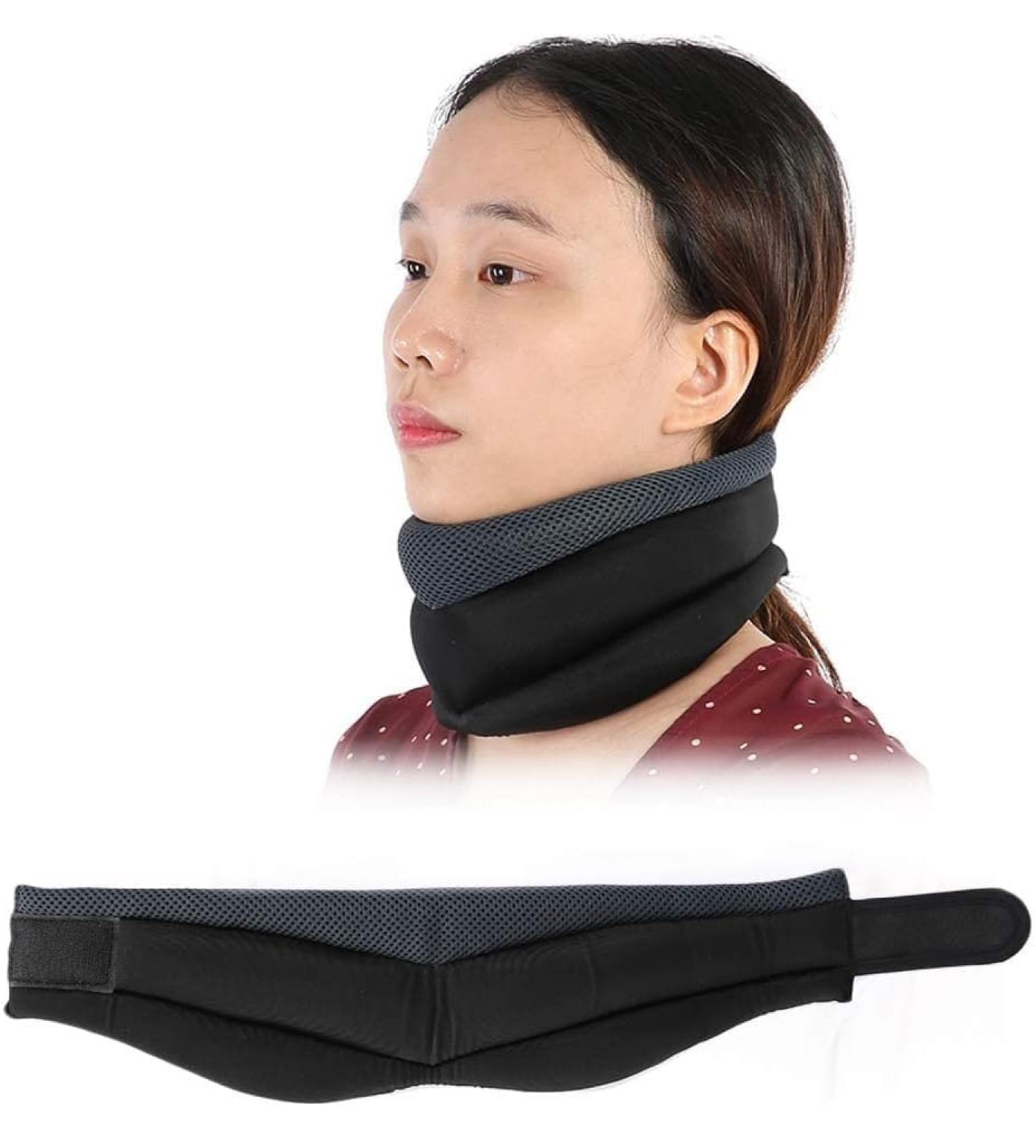 Esasam Neck Traction Brace - Adjustable Neck Support Collar for Pain Relief | Free Neck Pain Guide Included - Buy Online on GoSupps.com