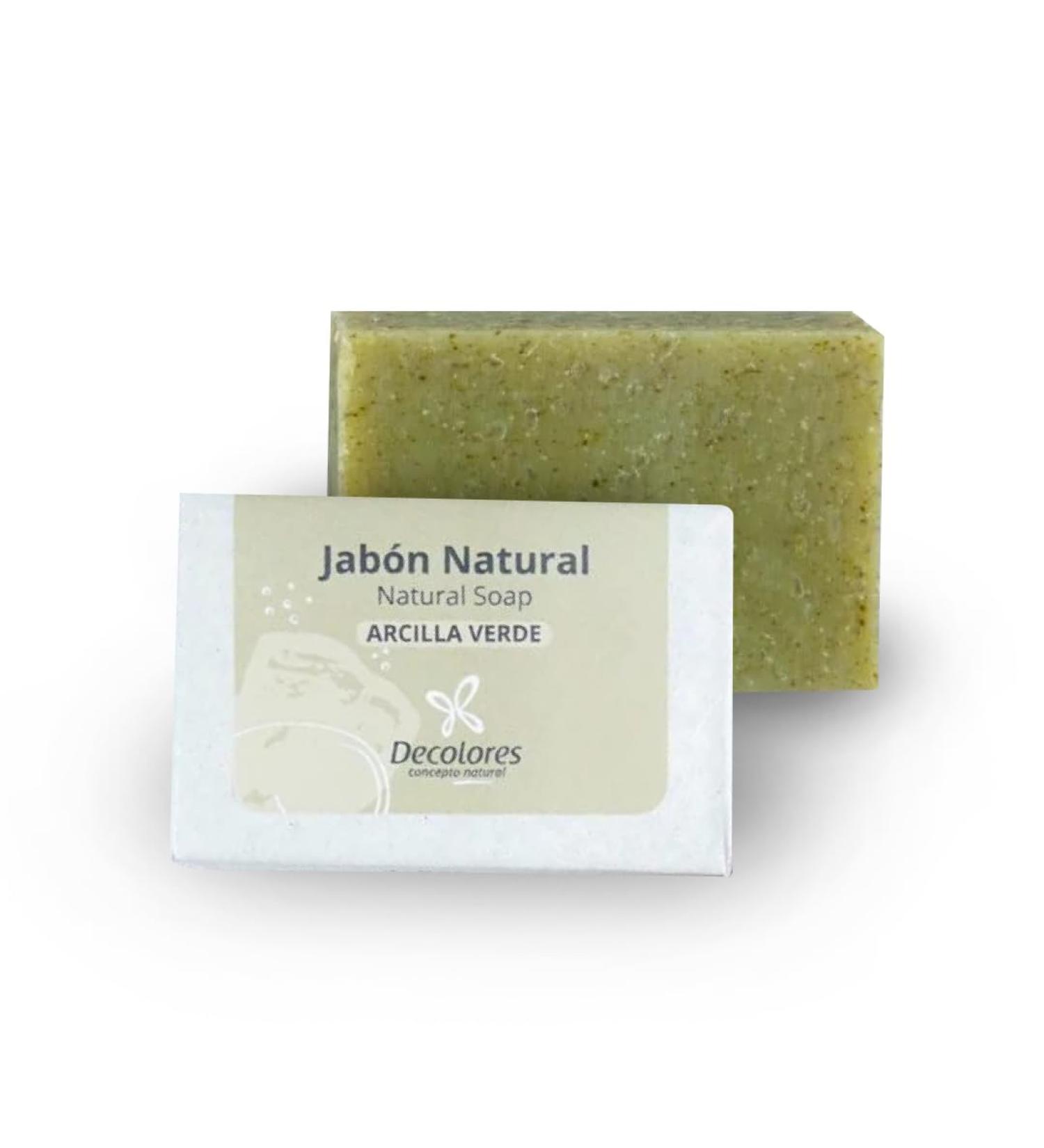  Decolores Decolores | Natural Green Clay Soap | 100g | Solid Soap | Natural and Handmade Soaps | Face and Body Use | Nourishing | Combination and Oily Skin | Deep Cleansing and Moisturizing - Buy Online on GoSupps.com