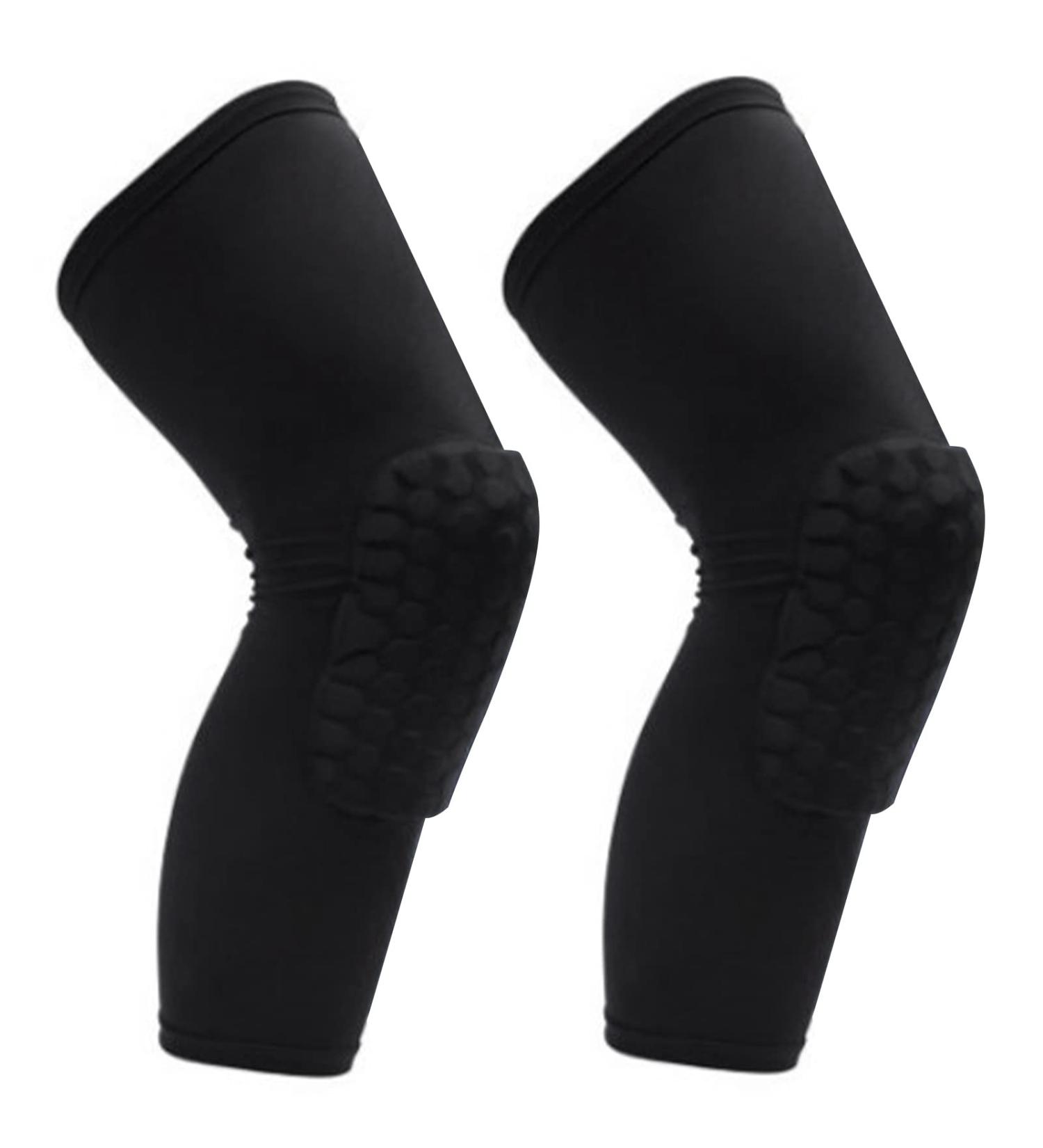 Alomejor Unisex Compression Knee Brace - Anti-Slip Sleeve for Basketball Football Running - Size L (175-185CM Height) - Black - Buy Online on GoSupps.com