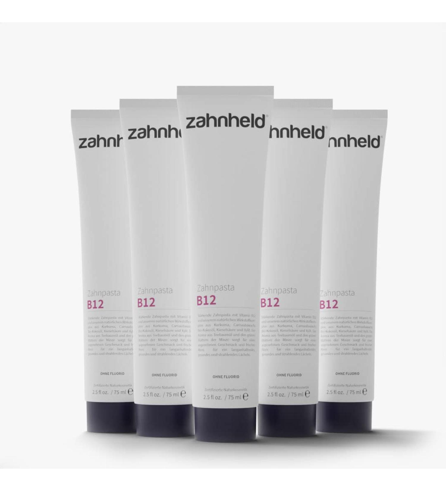 Organic toothpaste ORBIMED VITAMIN B12 (5 X 75 Ml) sweet menthol aroma organic toothpaste vegan fluoride-free in homeopathic treatment natural cosmetics - Buy Online on GoSupps.com