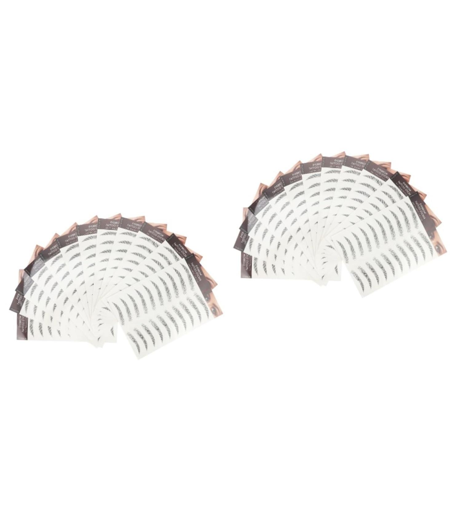 Baluue 24 Pcs Eyebrow Stickers Temporary Eyebrow Imitation Eyebrow 4d Temporary Eyebrows Soy Ink Black 7X1X0.1CMx2pcs Blackx2pcs - Buy Online on GoSupps.com