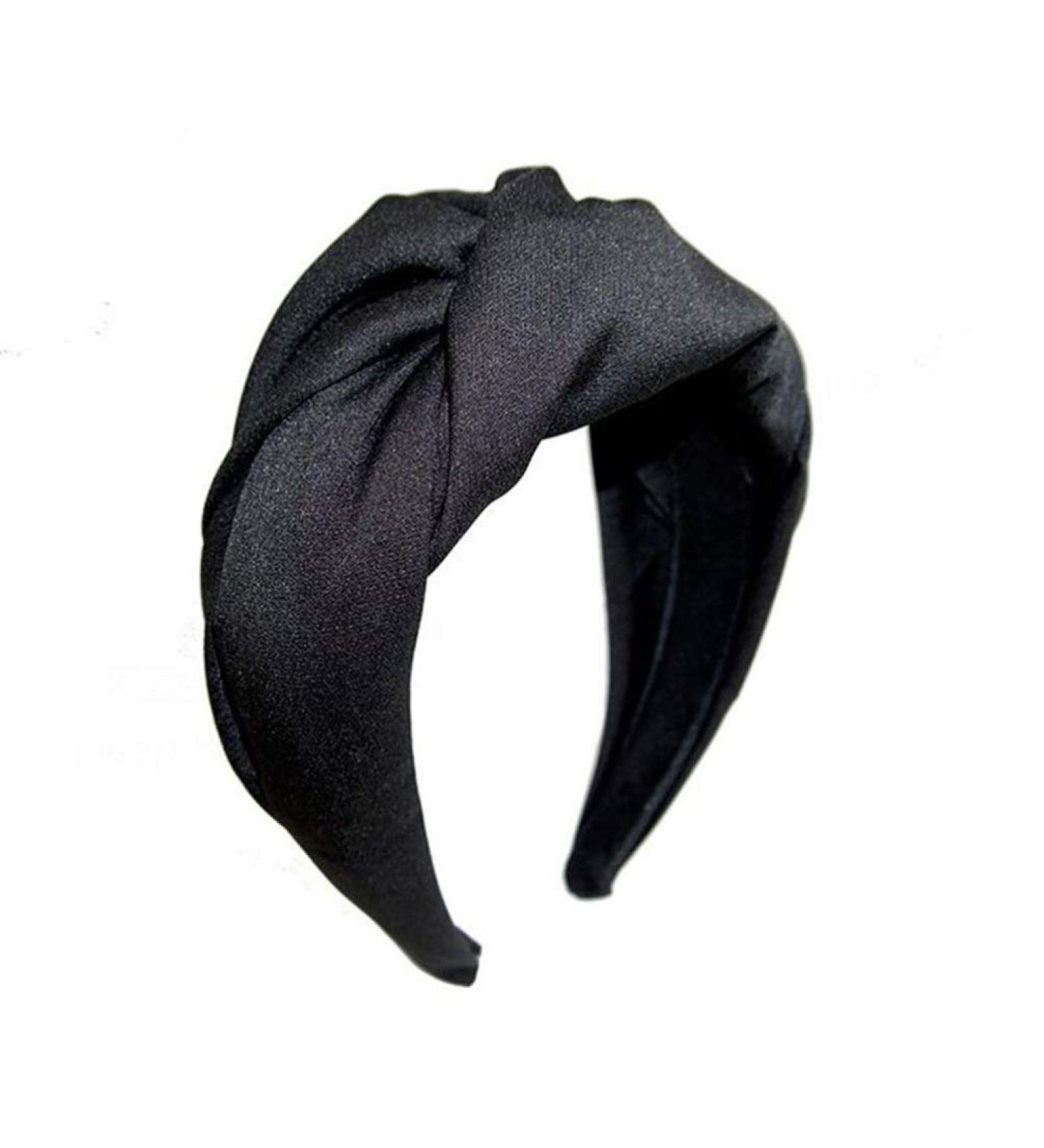 Minkissy Wide Headband Twist Knotted Turban Hairband Hair Accessories for Women Ladies Black - Buy Online on GoSupps.com