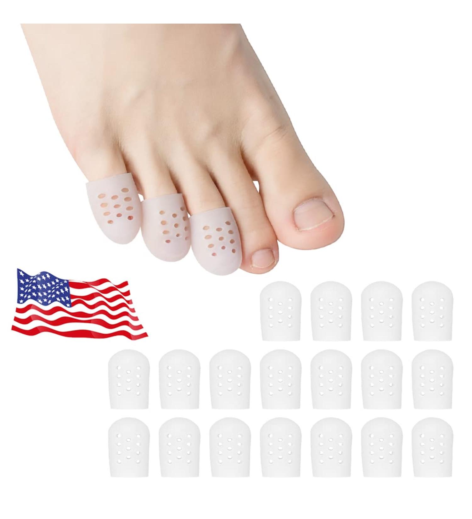 Toe Protection Silicone Caps - 20 Pcs Small Gel Cushions for Bubbles Chicken Eyes & Friction Relief | Breathable Toe Care - Buy Online on GoSupps.com