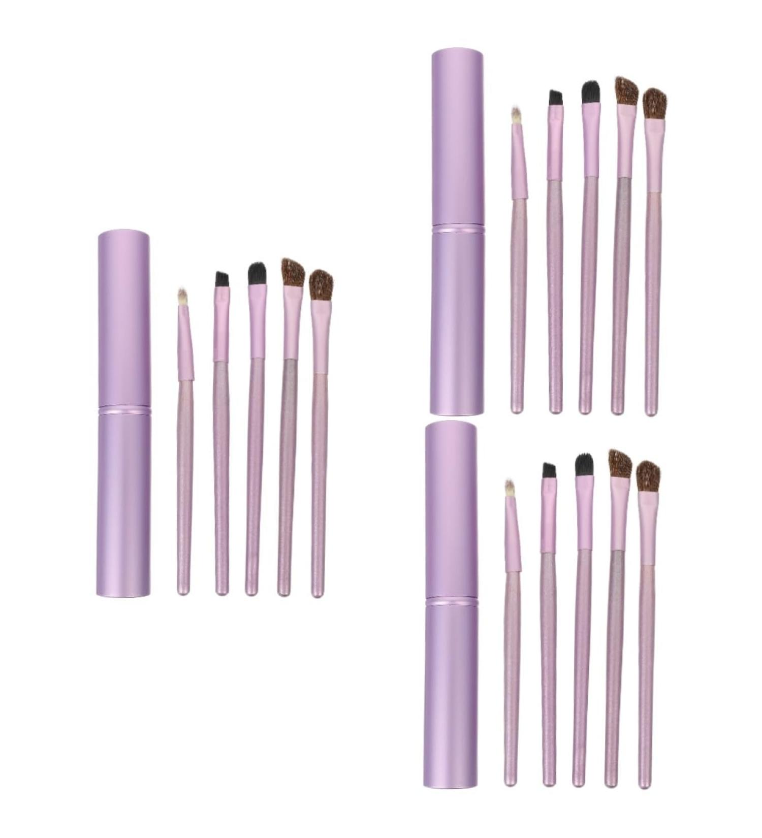 Minkissy 15 Pcs Horsehair Eyeshadow Brush Set - Makeup Brush Kit for Women - Thin Eyeliner & Gel Eyeliner Brushes - Travel Makeup Tools - Miss Mix Purple - Buy Online on GoSupps.com