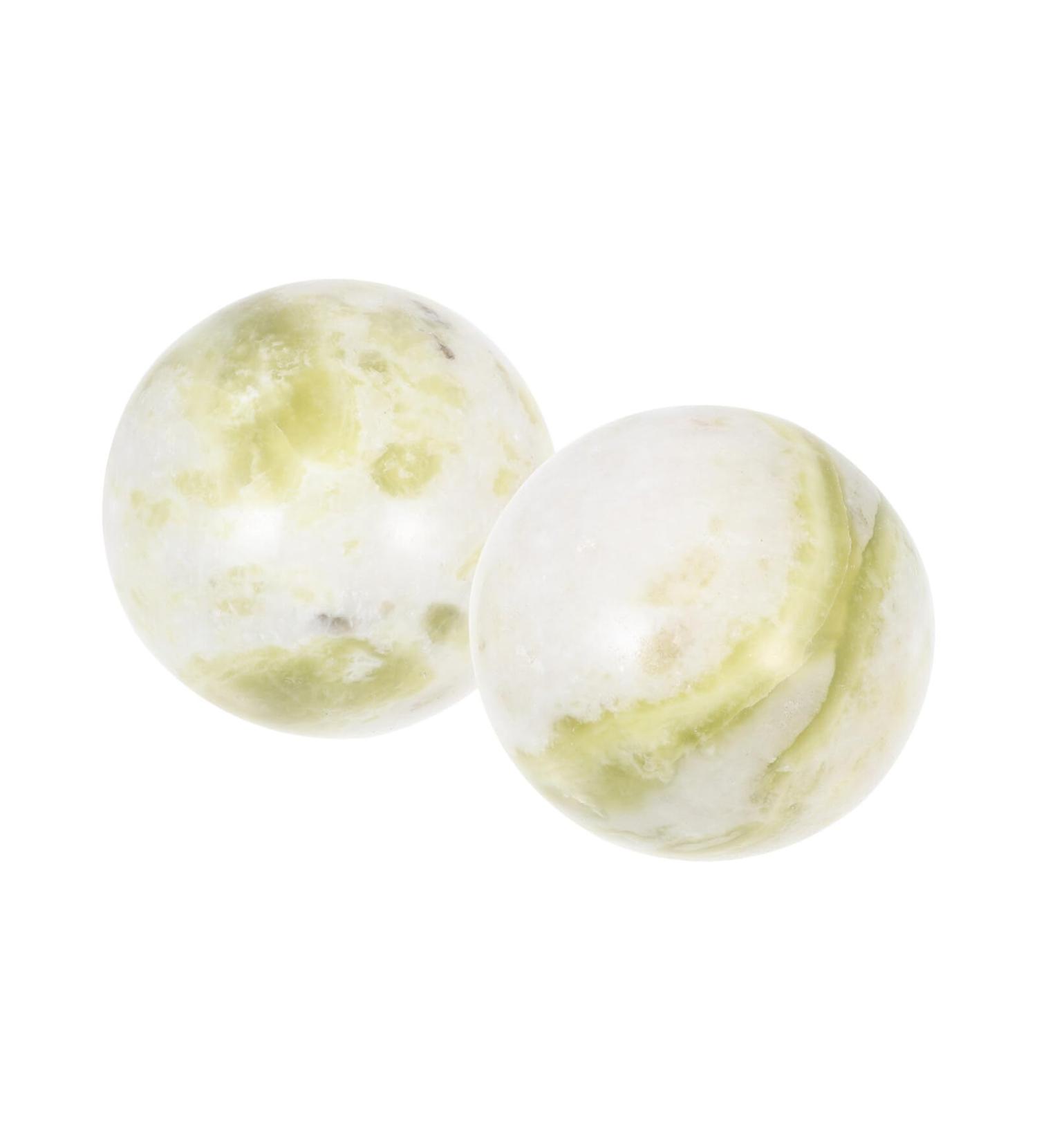 Anneomas 1 set of gymnastics forearms forearm gifts Exercise gifts Hand leisure ball fitness gift massage balls from Jade Chinese gifts Stress reduction muscle ball older lantian jade
