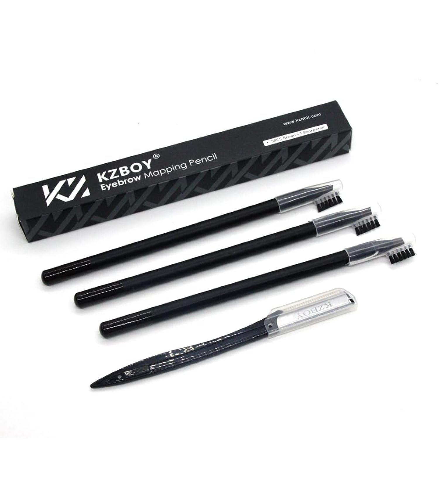 KZBOY Microblading Eyebrow Mapping Pencils - Precision Brown Pencils with Sharpener for Flawless Brows - International Shipping Available - Buy Online on GoSupps.com