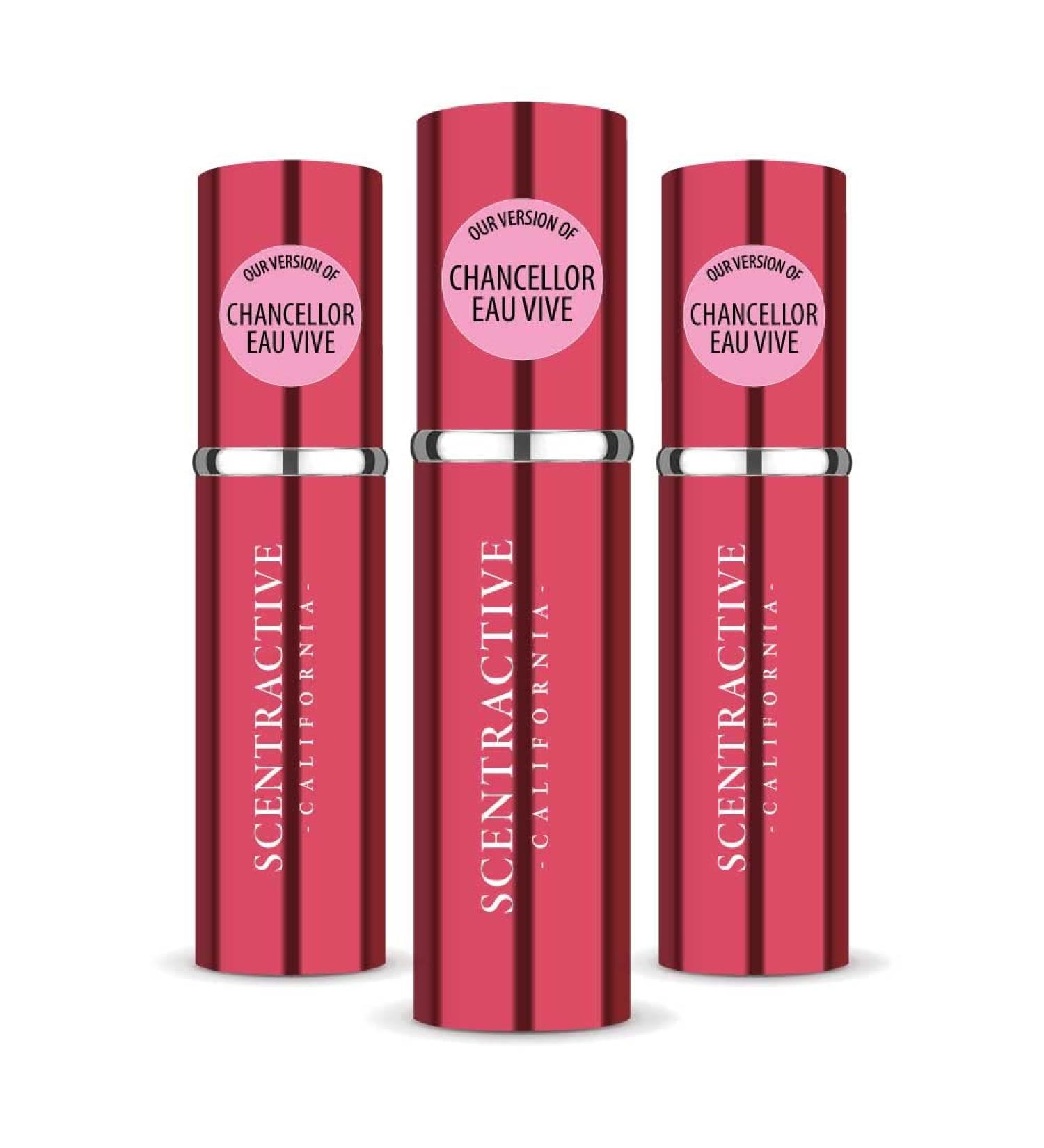 CA Perfume Impression of Chancellor Eau Vive For Women Eau de Parfum Spray Refillable Bottle 0.17 Fl Oz/5ml-X3 CHAVELLE CHANCELLOR EAU VIVE IMPRESSION 0.17 Fl Oz (Pack of 3) - Buy Online on GoSupps.com