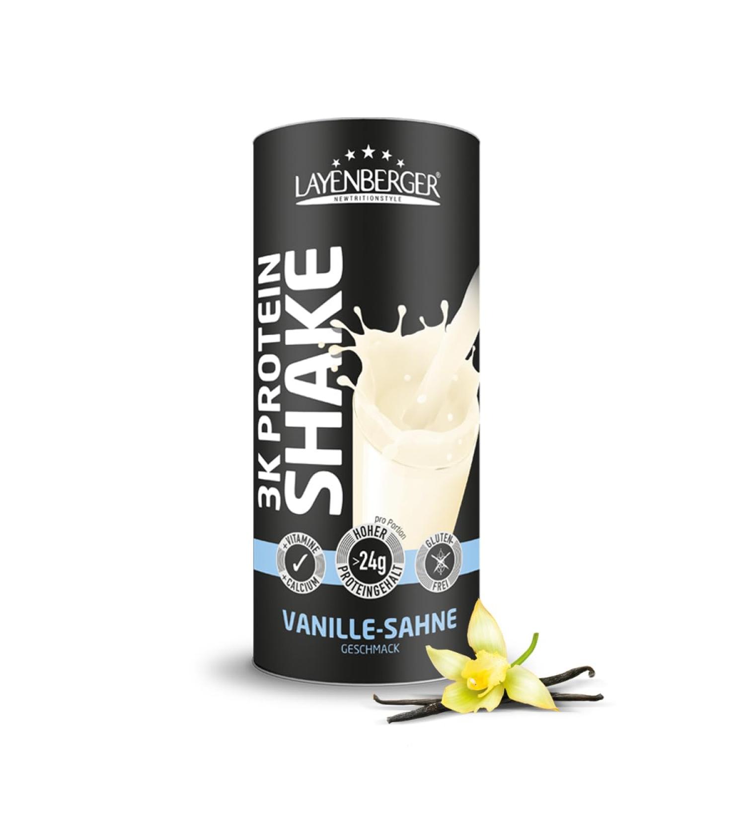 Buy Layenberger 3K Protein Shake | 79% Protein Low Carbs & Sugar - Vanilla Cream (360g) - International Shipping Available - Buy Online on GoSupps.com