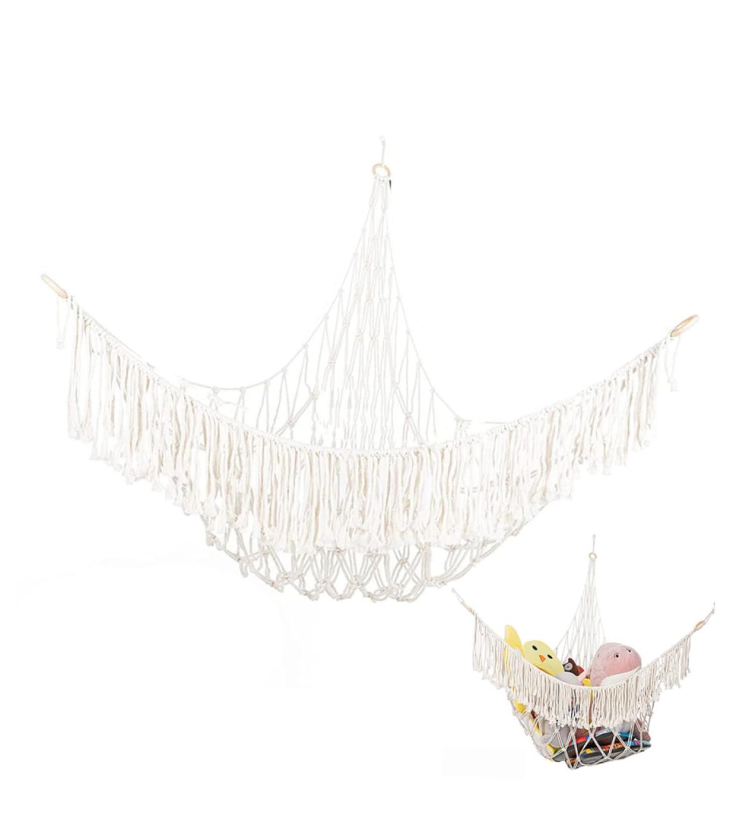 Beaupretty 2-in-1 Yoga Ball Stand & Toy Organizer | Cotton Toy Hammock for Kids | Fitness & Play Storage Solution - Buy Online on GoSupps.com