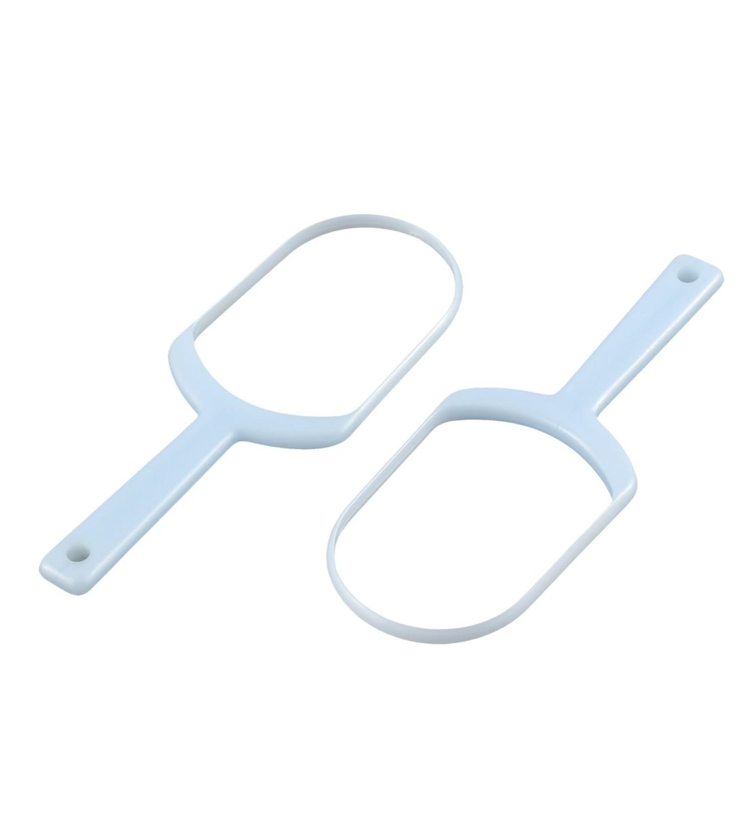 Ruilogod Plastic Oral Care Hole End Tongue Scratcher Remover Cleaner Scraper 2pcs Blue