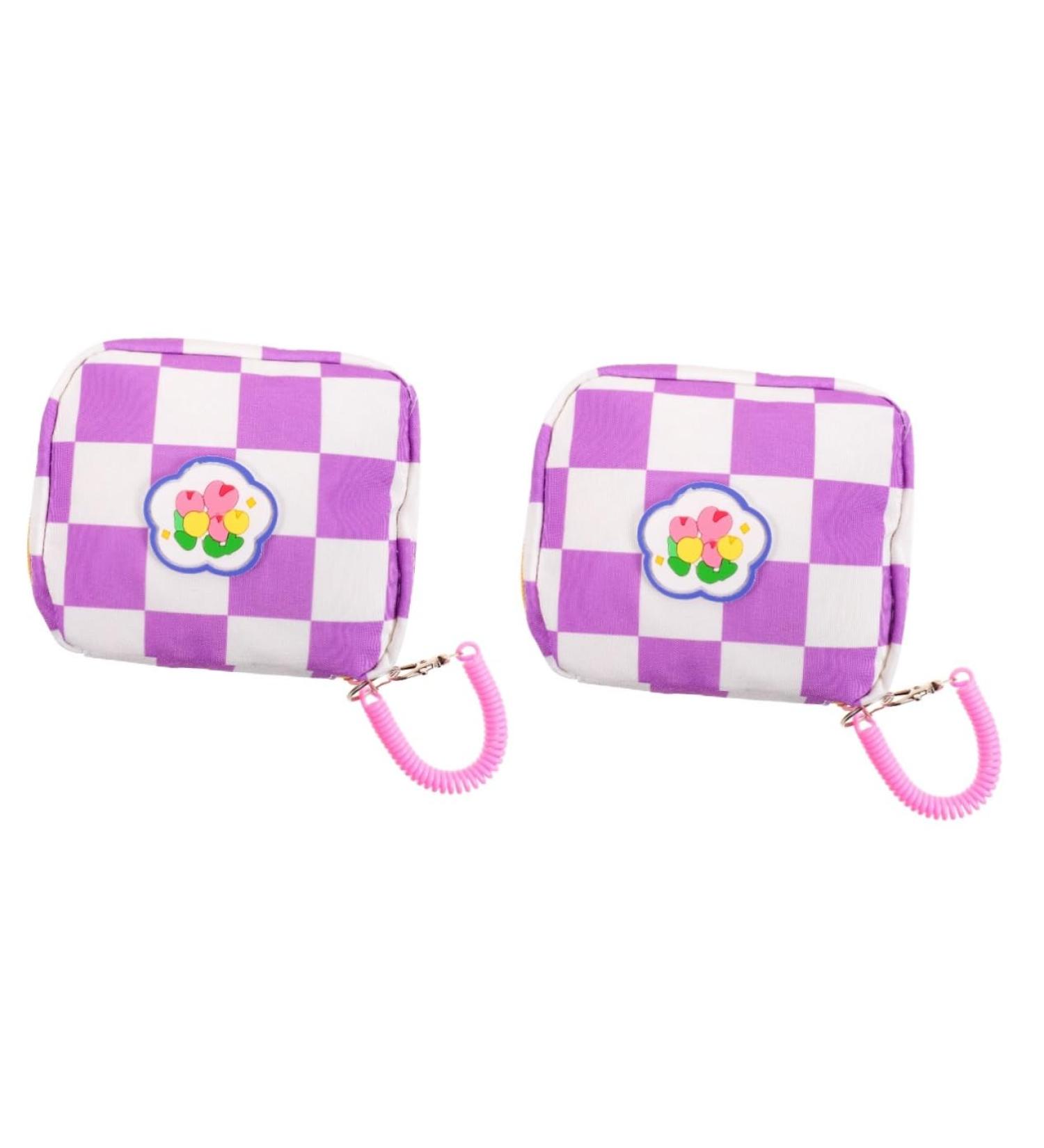 Healifty Aunt's Towel Storage Bag - Reusable Tampon Holder and Napkin Organizer for Women - Portable Makeup Bag - Period Pouch - Set of 2 - Buy Online on GoSupps.com