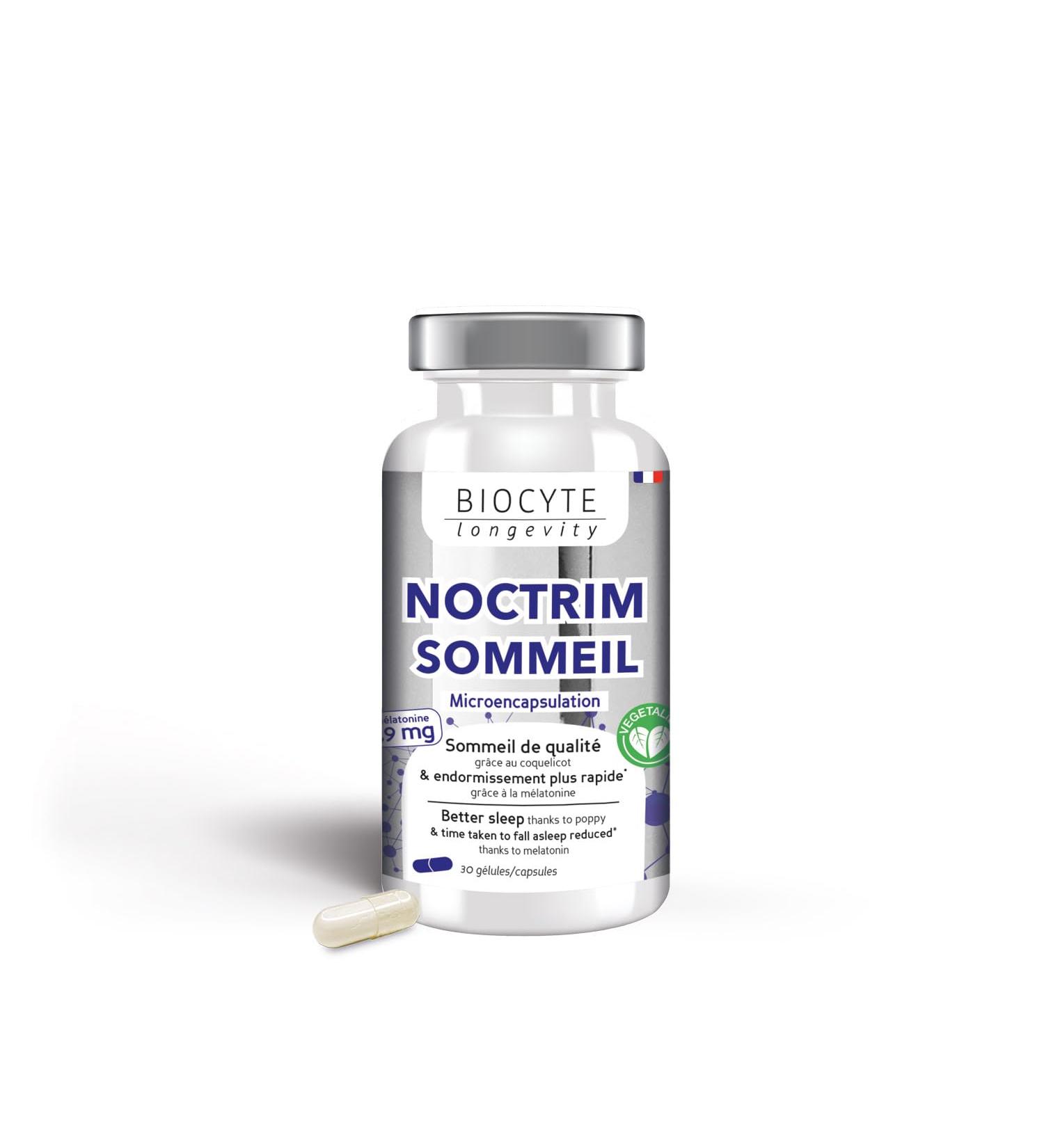 BIOCYTE Noctrim Forte - Sleep & Sleep Supplement - Vegetarian Vegan - Melatonin Inositol Poppy Magnesium and Vitamin B6-30 Capsules - 30 Day Program - Buy Online on GoSupps.com