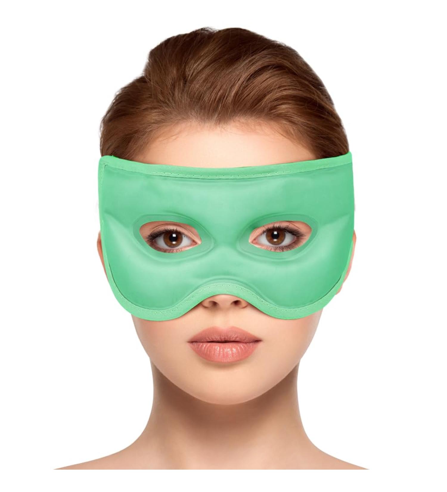 NEWGO Cold Eye Mask - Hot Cold Therapy for Puffy Eyes, Migraine & Sinus Pain (Light Green) - Buy Online on GoSupps.com