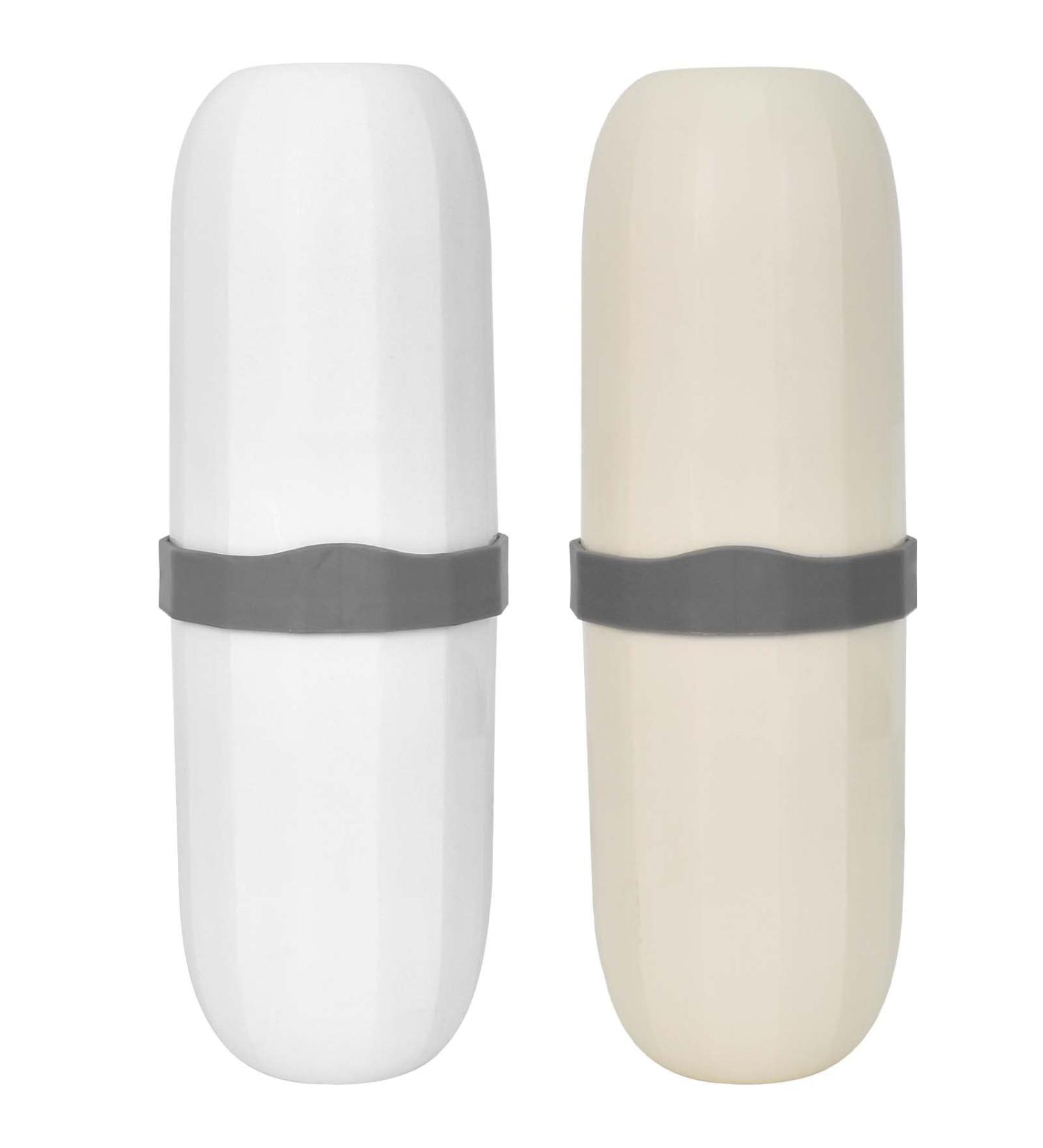 Colexy 2 x Portable Plastic Travel Toothbrush Toothbrush Toothpaste Holder Case Storage Box for Camping Business Travel Home - Buy Online on GoSupps.com