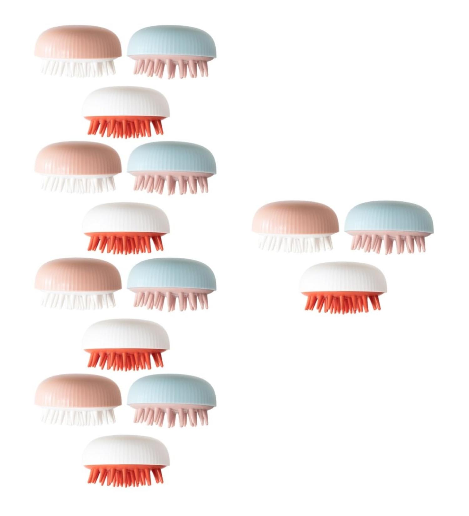 Magiclulu 15 StK Shampoo Brush - Silicone Scalp Massager & Body Scrubber for Ultimate Hair Care - Buy Online on GoSupps.com