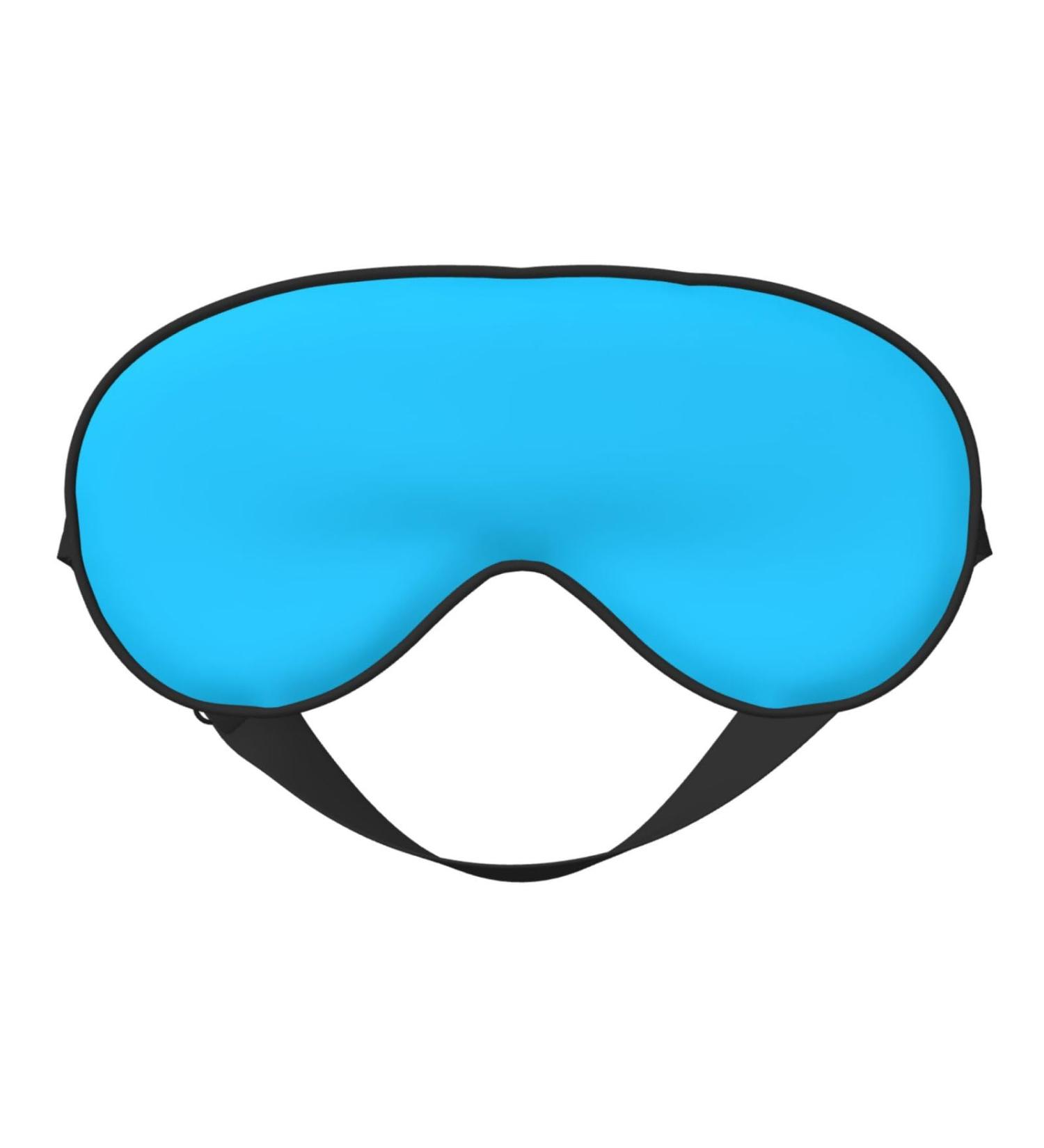 Solid Color Light Blue Eye Mask - Soft Adjustable & Comfortable Sleep Mask for Men & Women | International Shipping - Buy Online on GoSupps.com