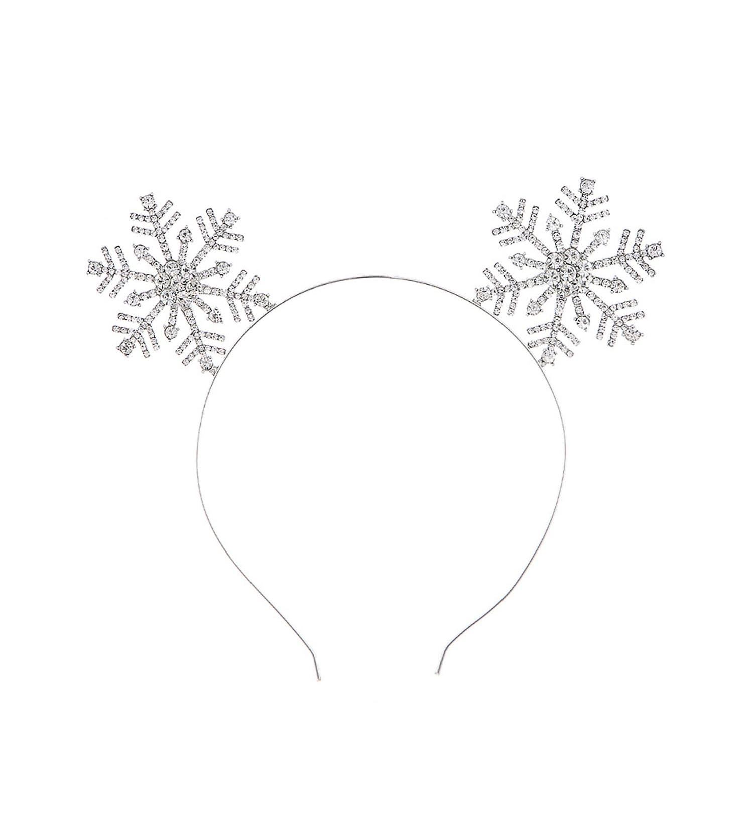 RmKbe Snowflake Headbands Metal Christmas Headband Glitter Snowflake Head Bopper Snowflake Hair Accessories for Christmas Holiday Party - Buy Online on GoSupps.com