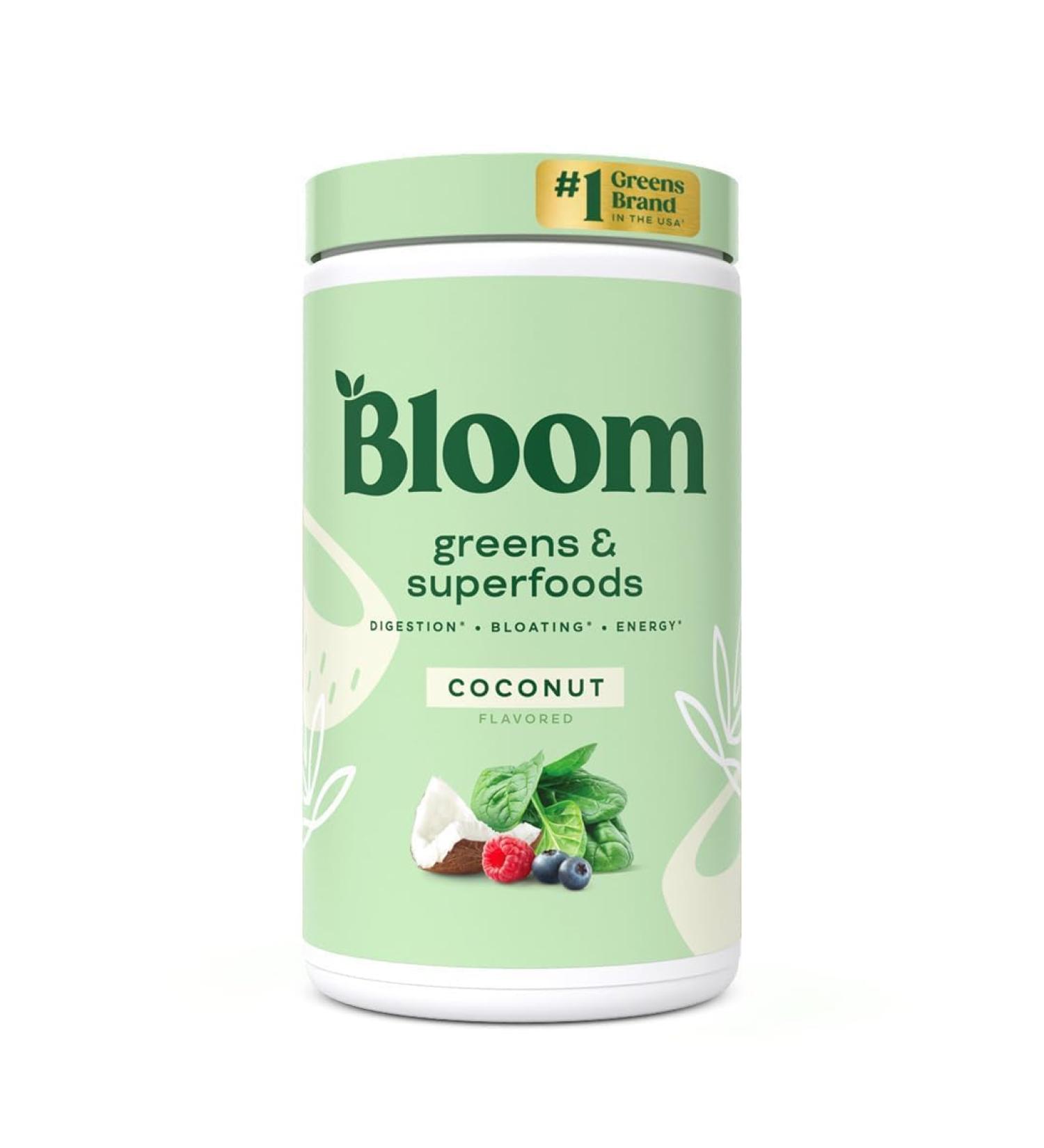 Bloom Nutrition Super Greens Powder Smoothie & Juice Mix - Probiotics for Digestive Health & Bloating Relief for Women Digestive Enzymes with Superfoods Spirulina & Chlorella for Gut Health (Coconut) - Buy Online on GoSupps.com